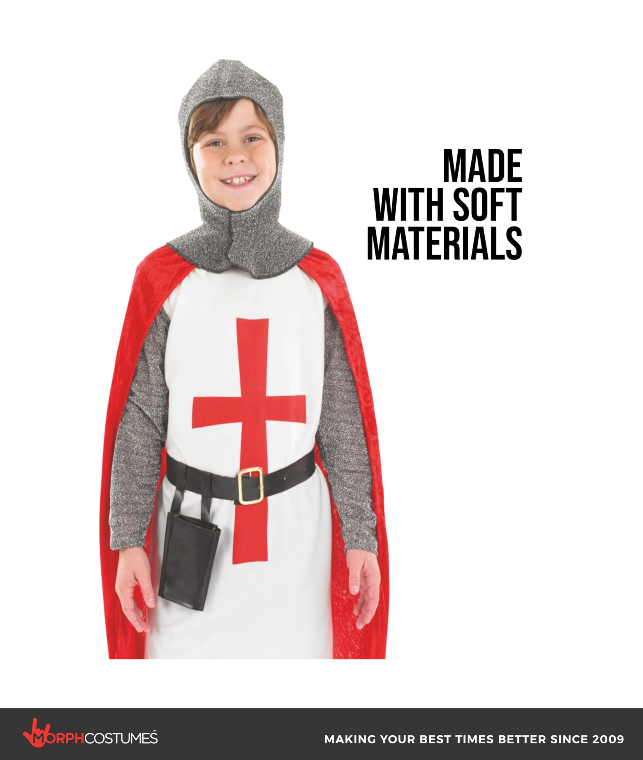 fun shack Crusader Costume Kids, Knight Costume Boys, Medieval Knight Costumes Boys, Book Characters Costumes for Kids, Small - Image 4