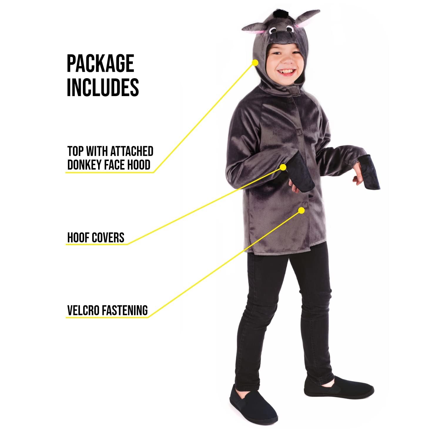 fun shack Donkey Costume Kids, Boys Donkey Costume, Christmas Costumes for Kids, Nativity Costumes for Boys, Small - Image 4