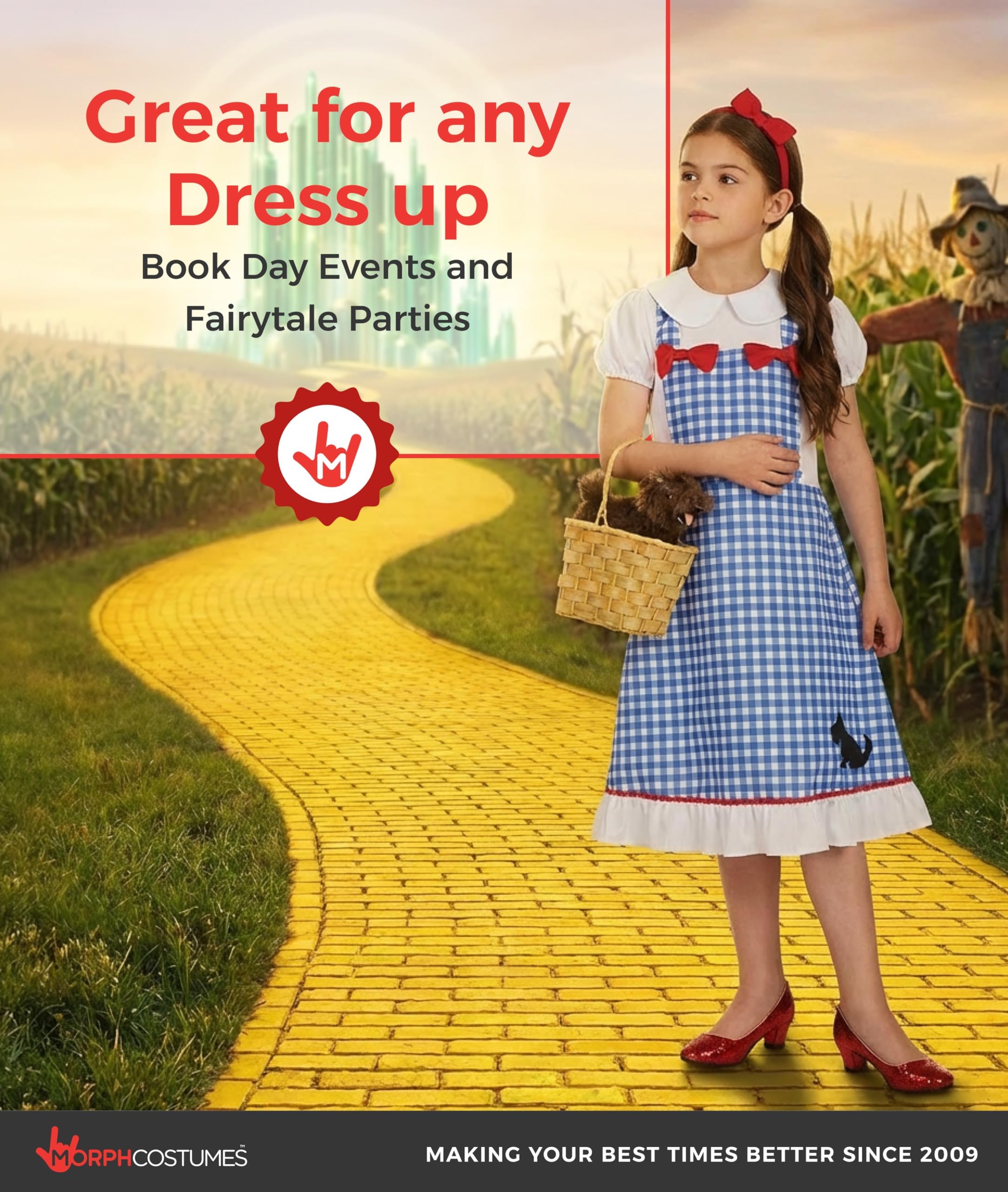 fun shack Dorothy Costume for Girls, Wizard of Oz Costumes for Kids, Book Characters Costumes for Kids, Small - Image 6