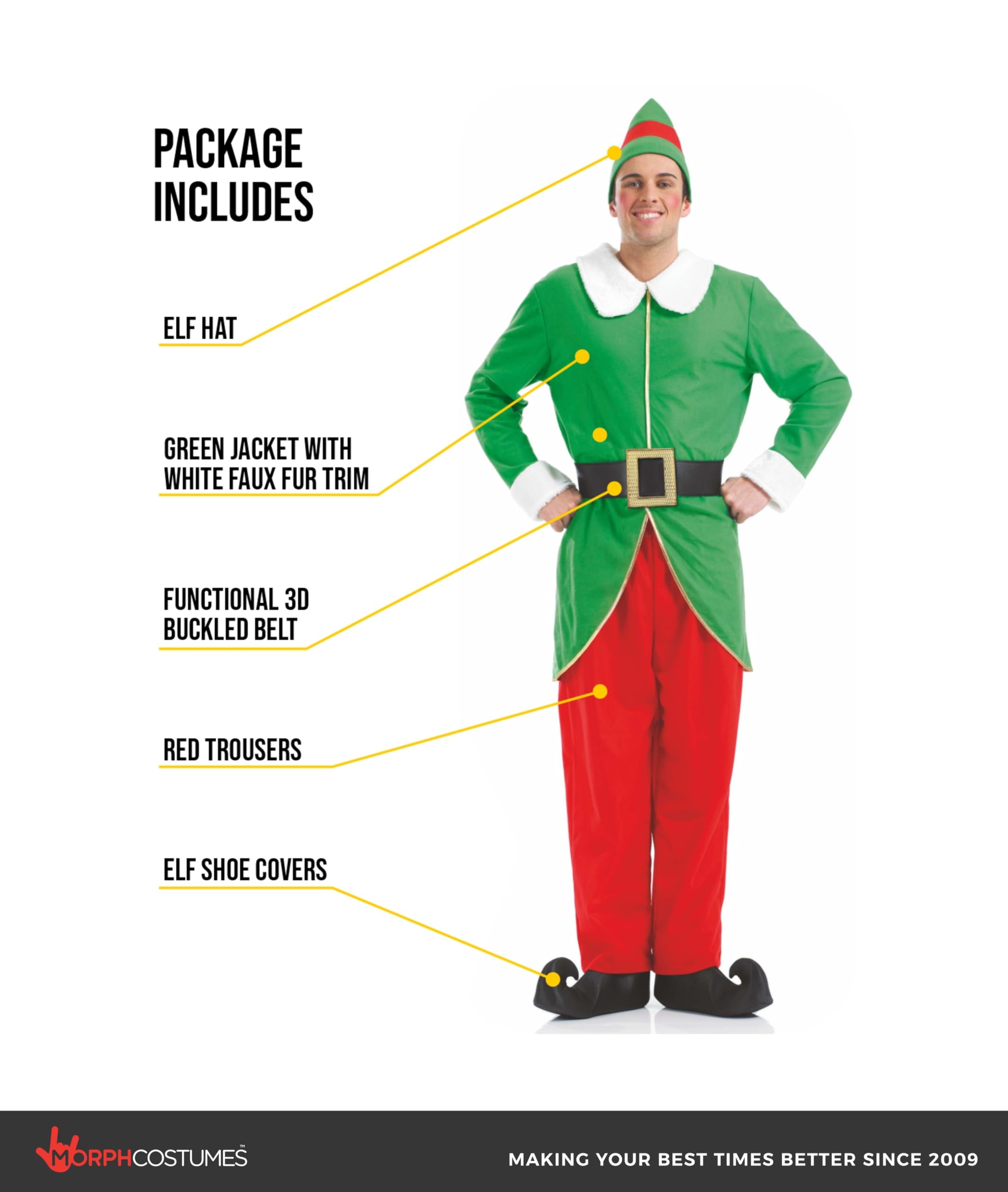 fun shack Elf Costume, Elf Costume Men, Christmas Suits For Men, Mens Christmas Suit, Mens Costumes - Image 2