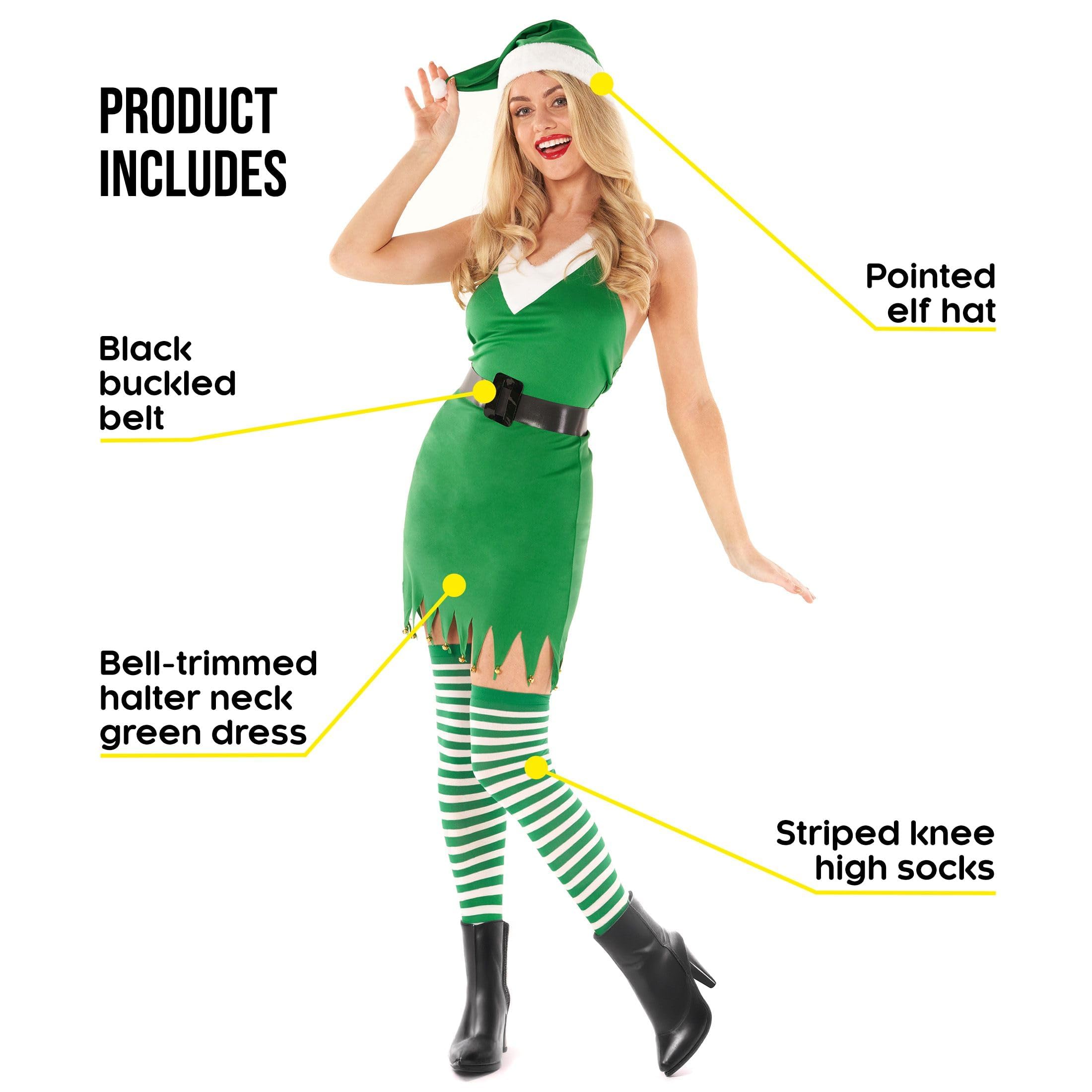 fun shack Elf Costume For Women, Christmas Elf, Christmas Costume Women, Xmas Dress - Image 2