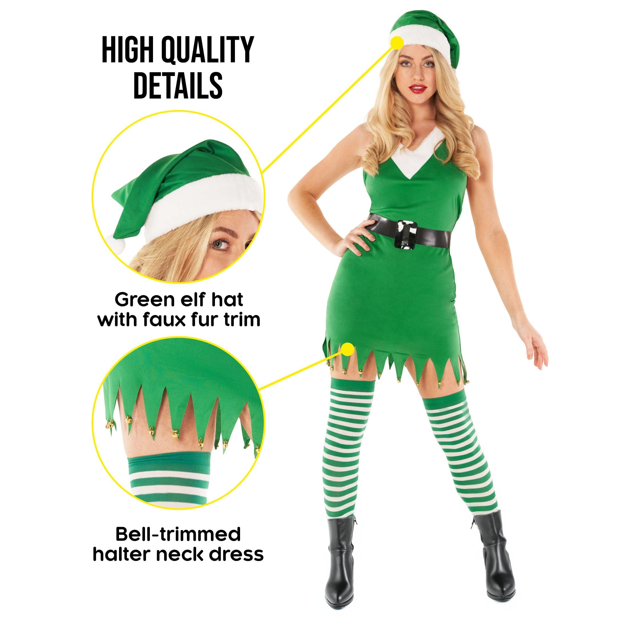 fun shack Elf Costume For Women, Christmas Elf, Christmas Costume Women, Xmas Dress - Image 4
