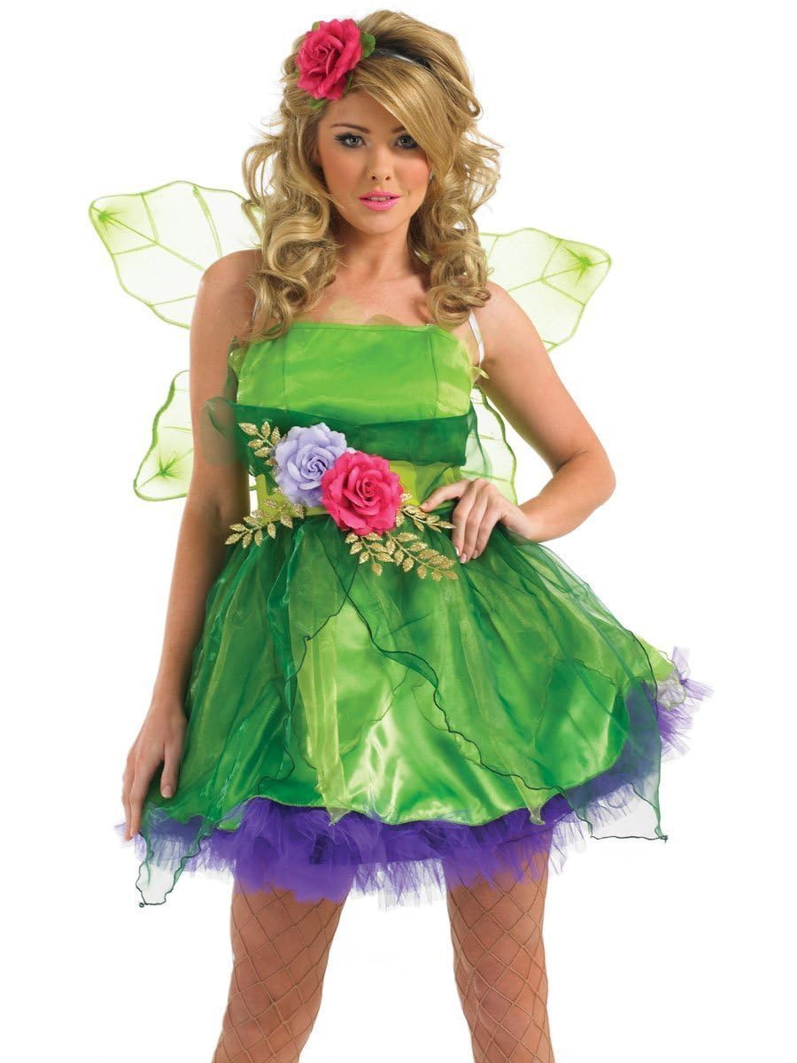 fun shack Fairy Costume For Women Green Dress Halloween Outfit Women’s Dress Up Party Wear - Image 2