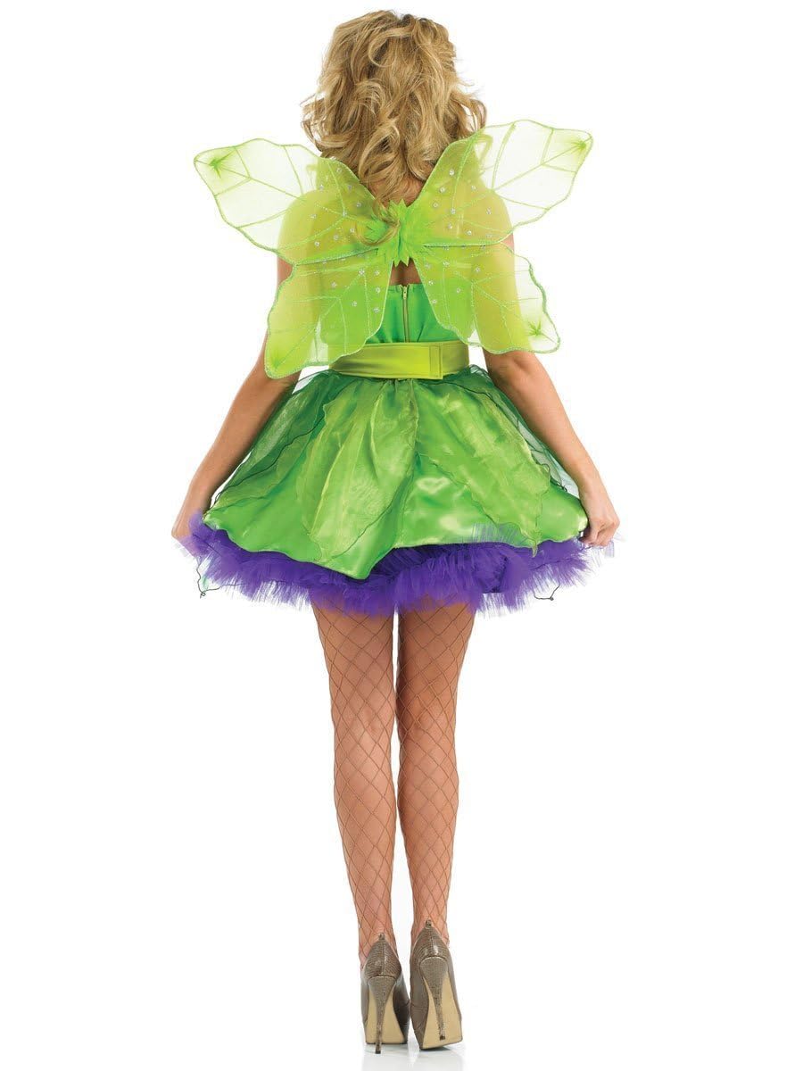 fun shack Fairy Costume For Women Green Dress Halloween Outfit Women’s Dress Up Party Wear - Image 3