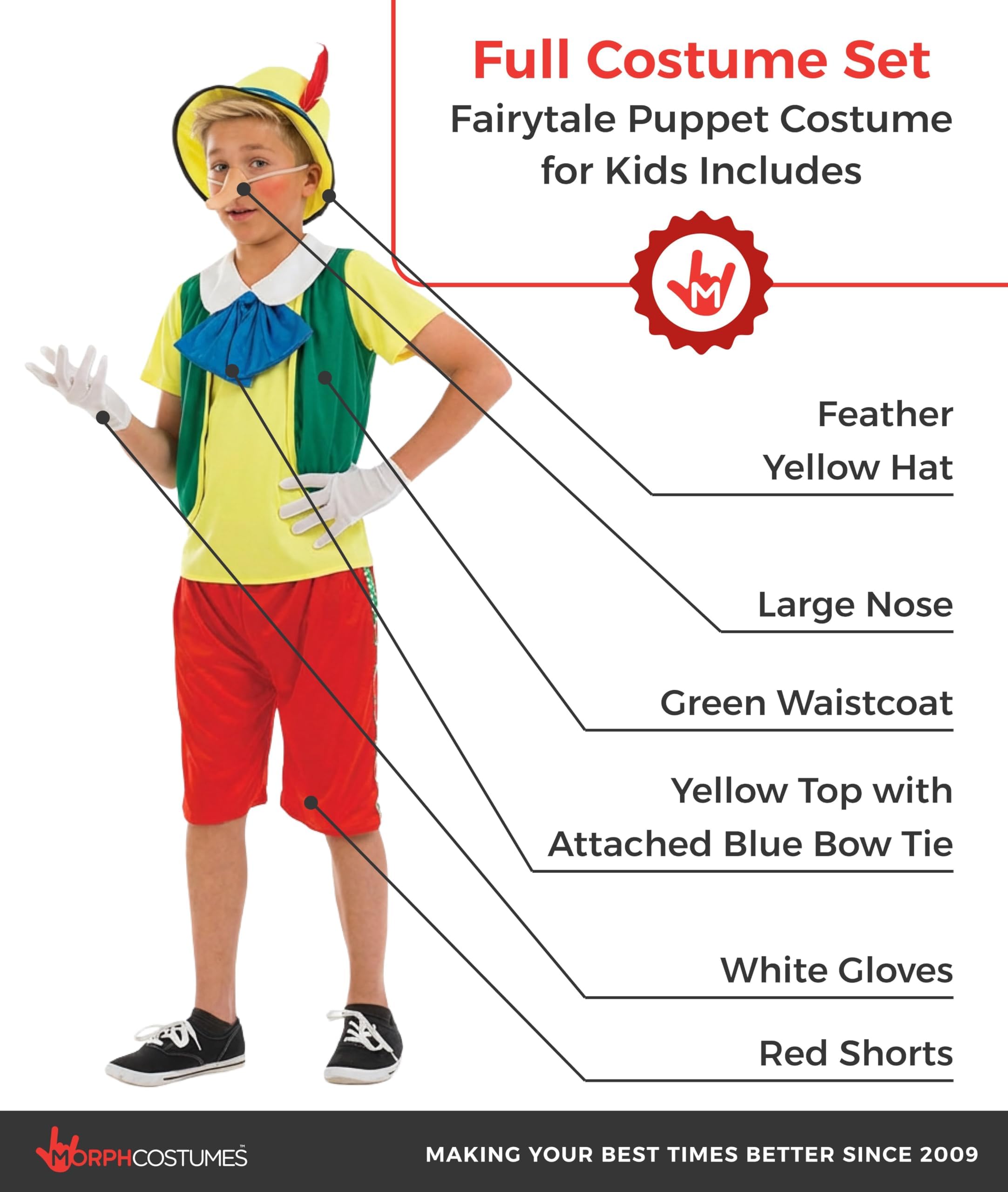fun shack Fairytale Puppet Costume Kids, Book Characters Costumes for Kids, Storybook Character Costumes - Image 2