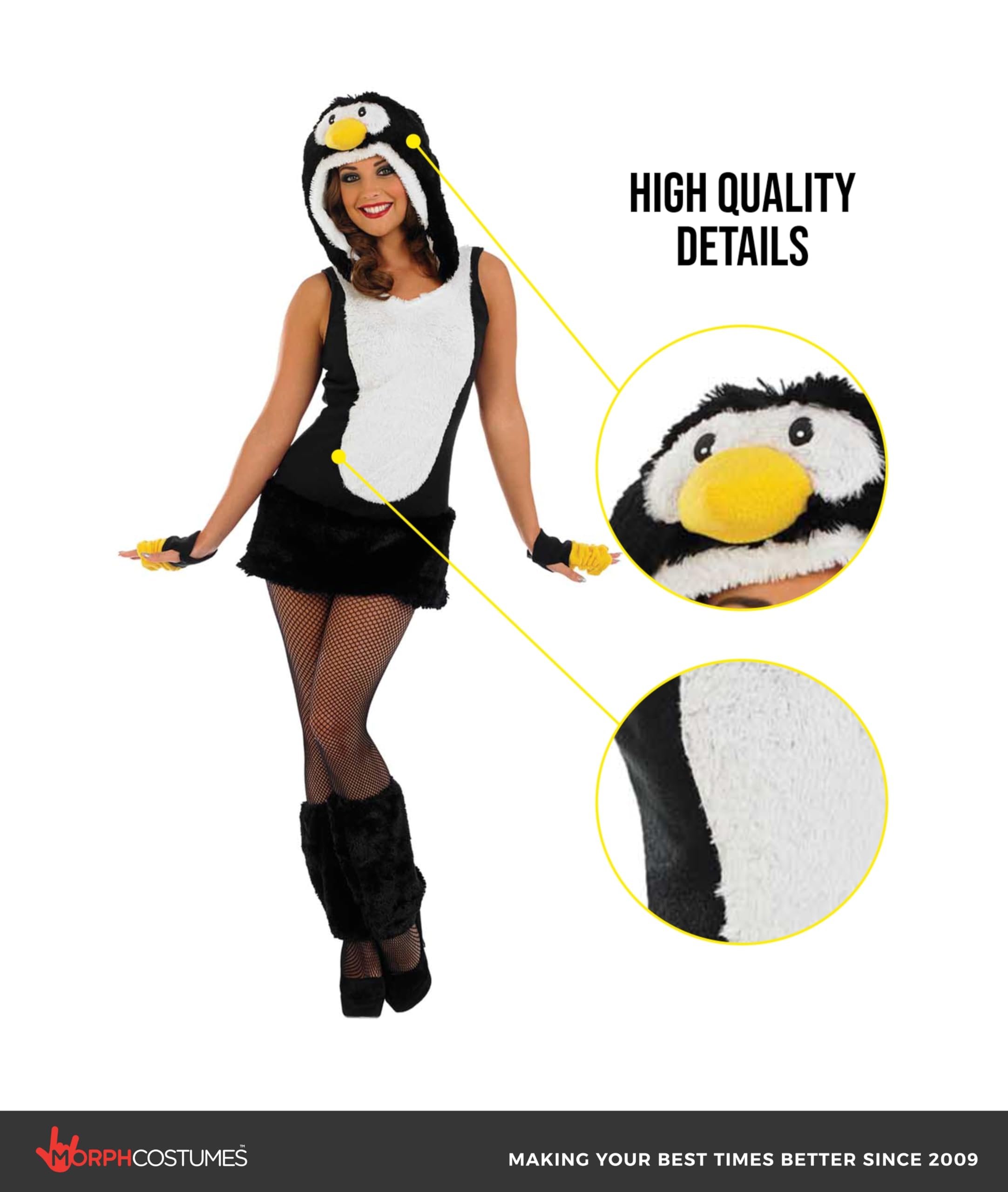 fun shack Female Penguin Costume, Womens Penguin Costumes, Pinguino Costume, Christmas Costumes For Women - Image 3