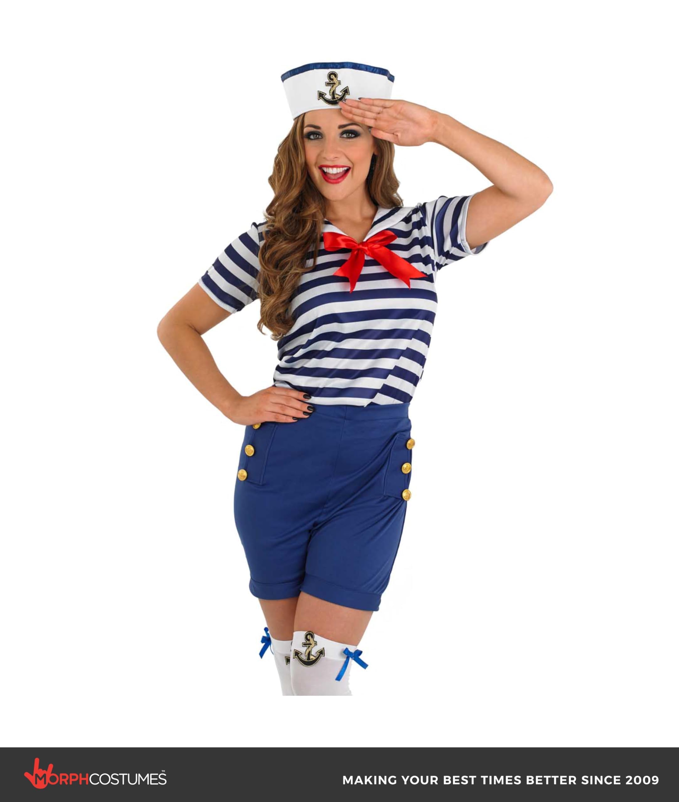 fun shack Female Sailor Costume, Sailor Costume for Women, Navy Costumes, Sailors Costumes for Women - Image 3