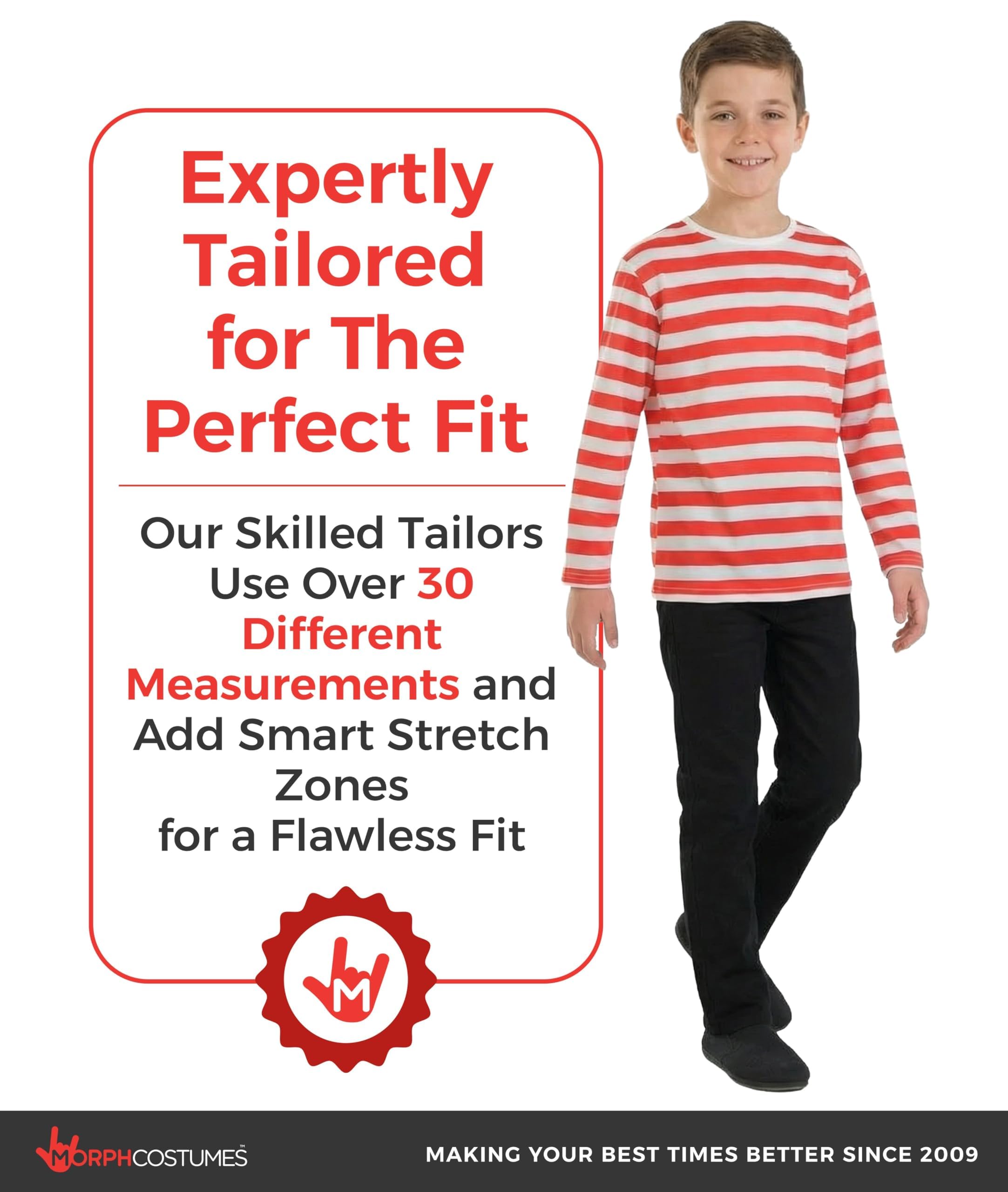 fun shack Find Me Costume for Kids, Red and White Striped Jumper Costume, Kids Book Character Costumes Boys - Image 4