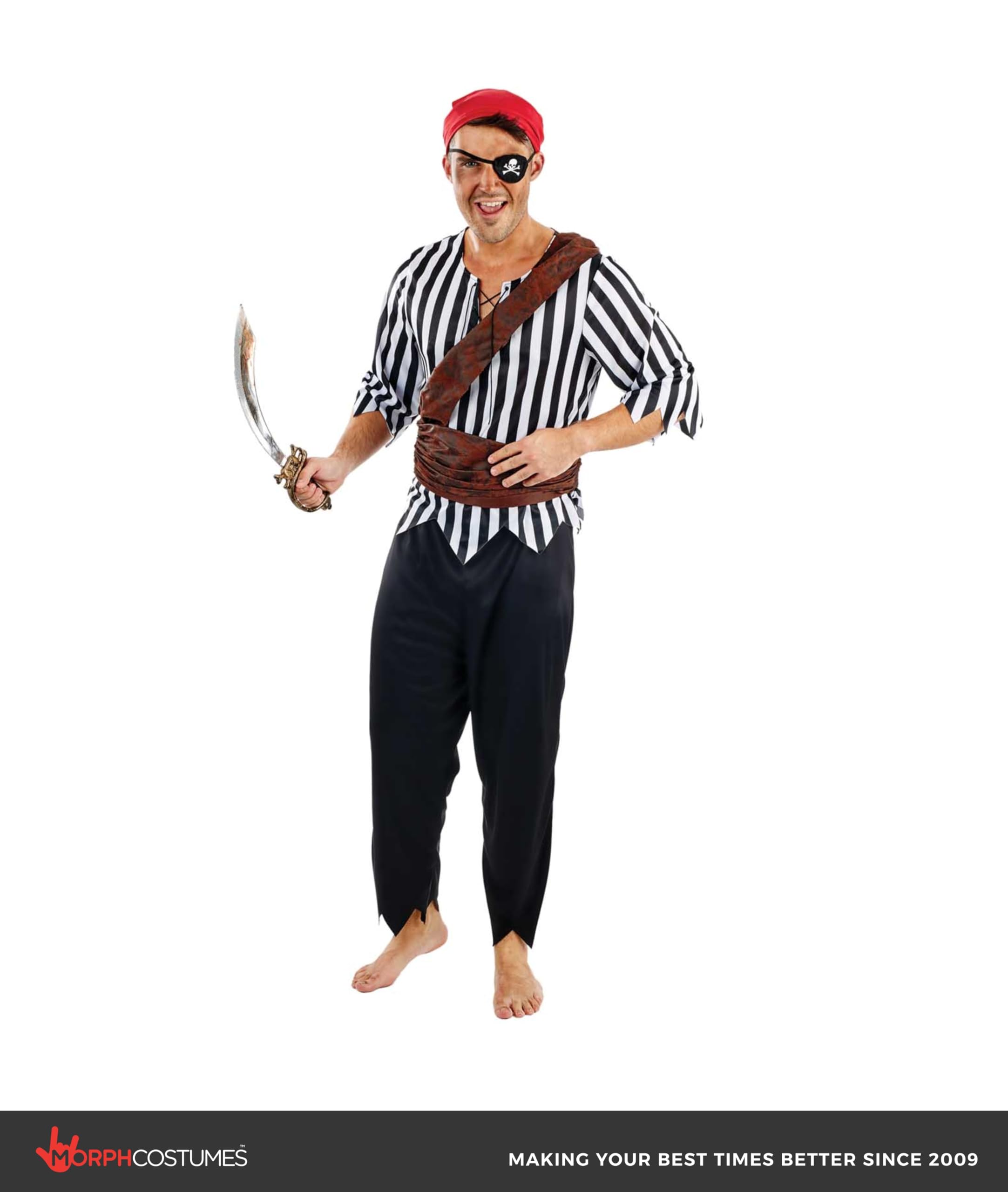 fun shack First Mate Costume Men, Male Pirate Costume Adult, Pirate Costume Men, Mens Pirate Costume - Image 3