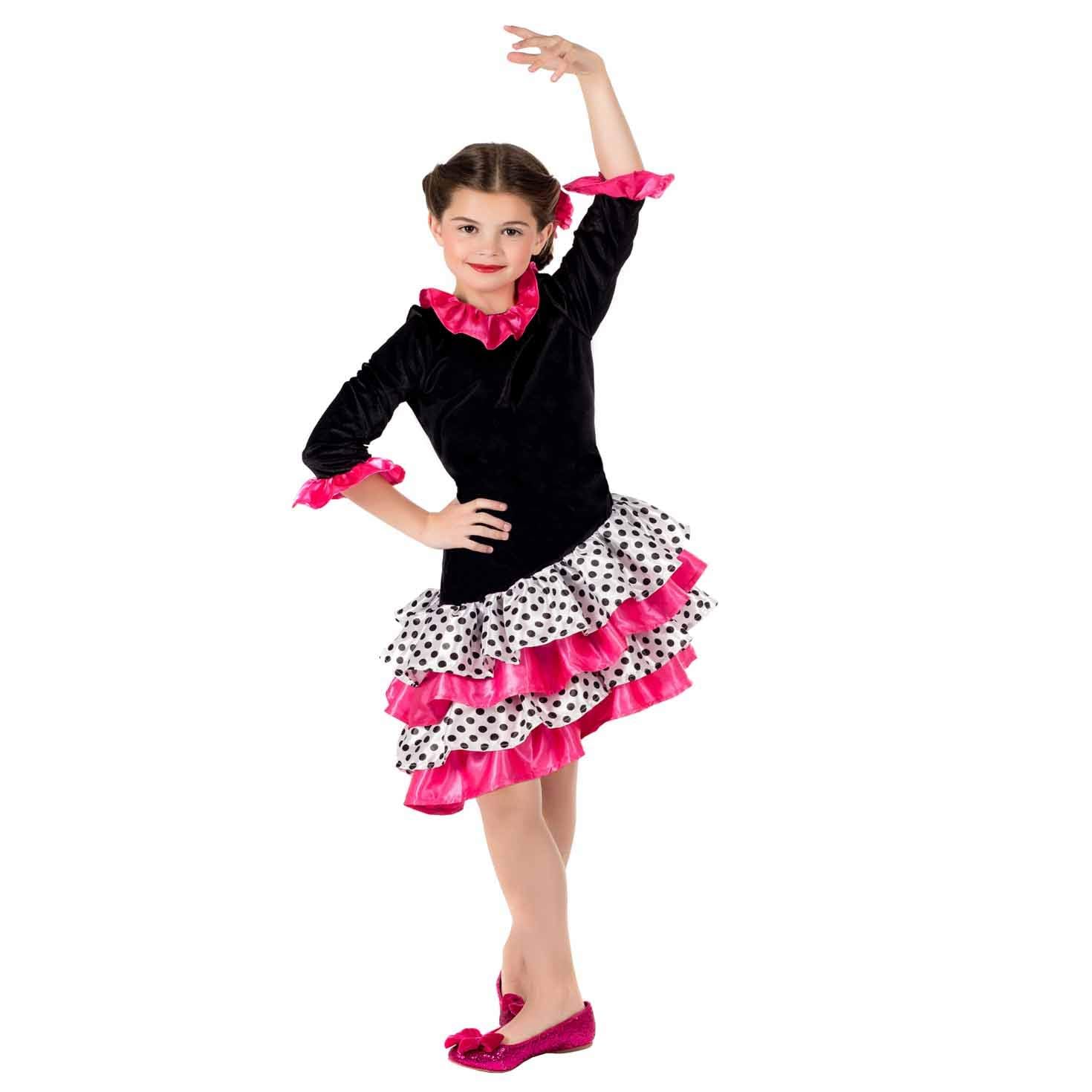 fun shack Flamenco Dress for Girls, Kids Flamenco Dancer Costume, Flamingo Dancer Costume Girls - Image 2