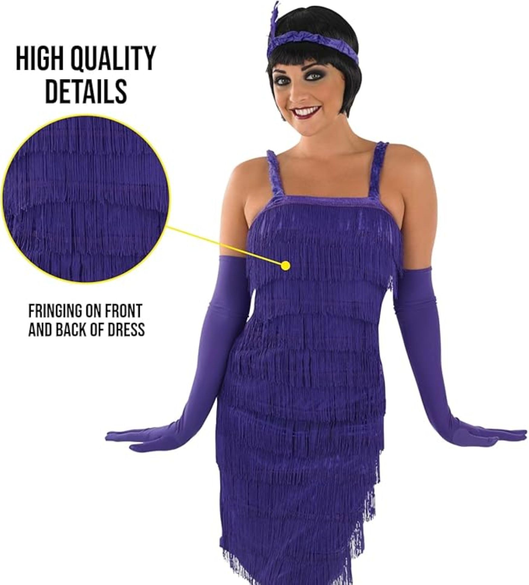 fun shack Flapper Costumes For Women Purple Flapper Dres - Image 3