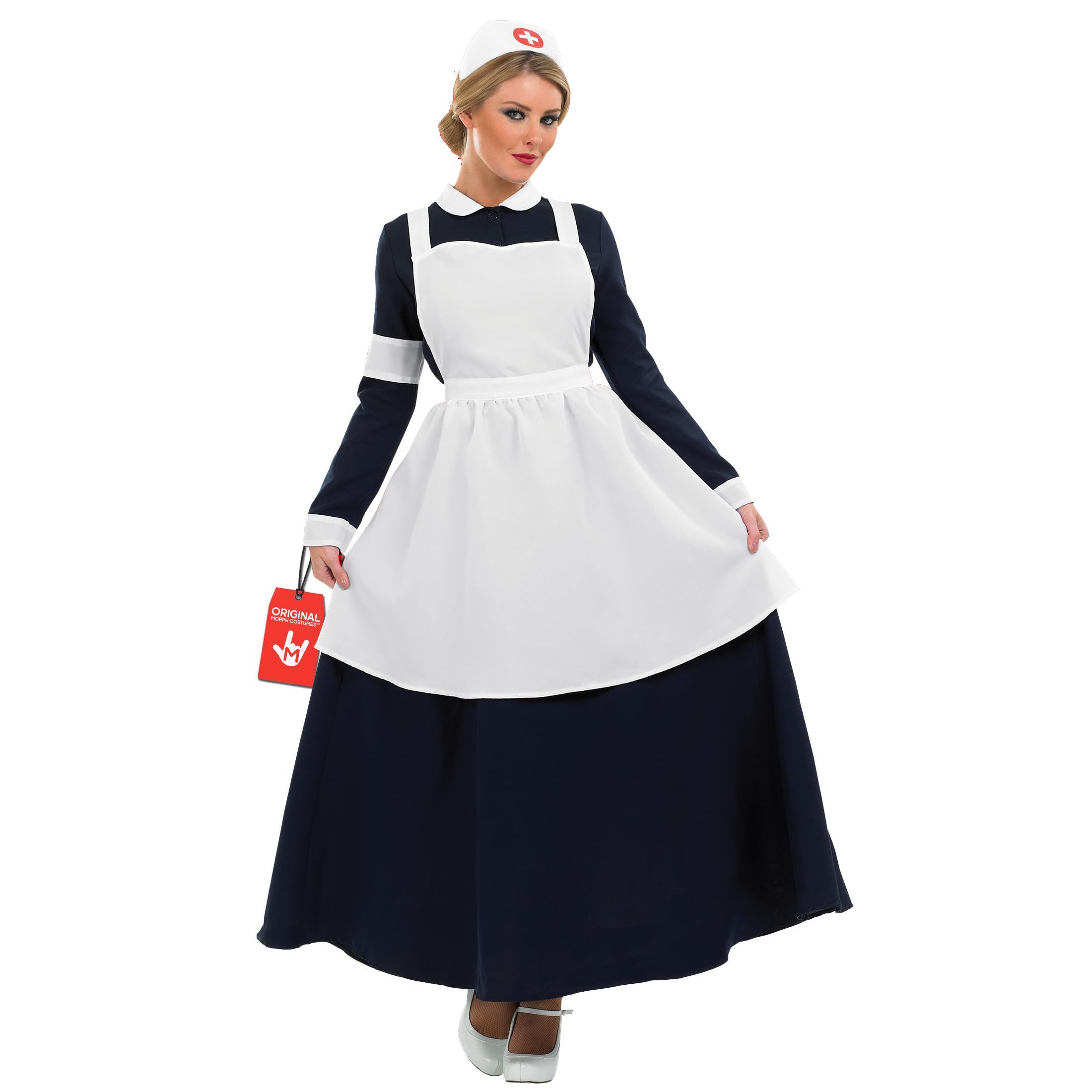 fun shack Florence Nightingale Costume - Civil War Nurse Apron, Vintage Nurse Uniform