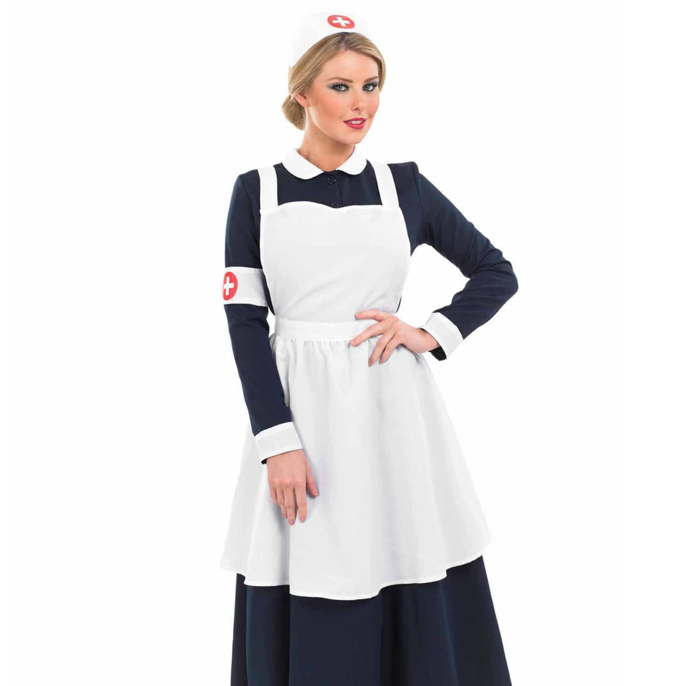 fun shack Florence Nightingale Costume - Civil War Nurse Apron, Vintage Nurse Uniform - Image 2