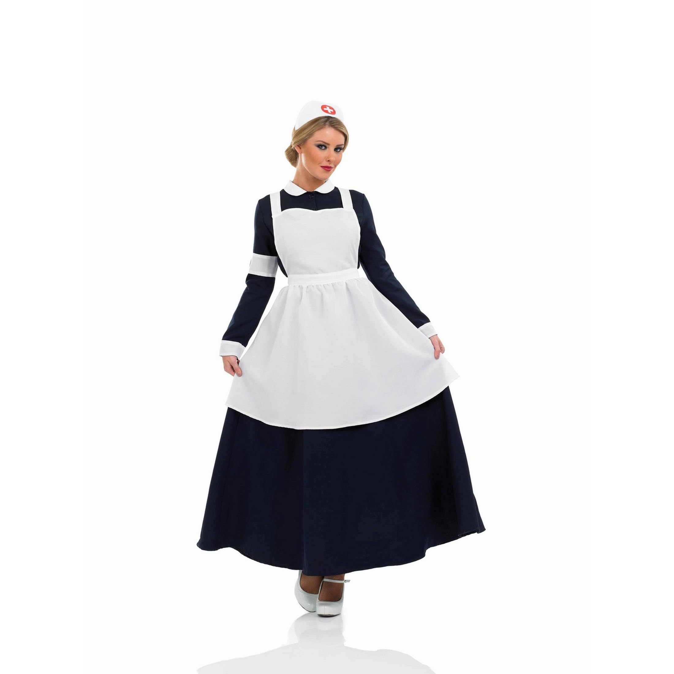 fun shack Florence Nightingale Costume - Civil War Nurse Apron, Vintage Nurse Uniform - Image 4