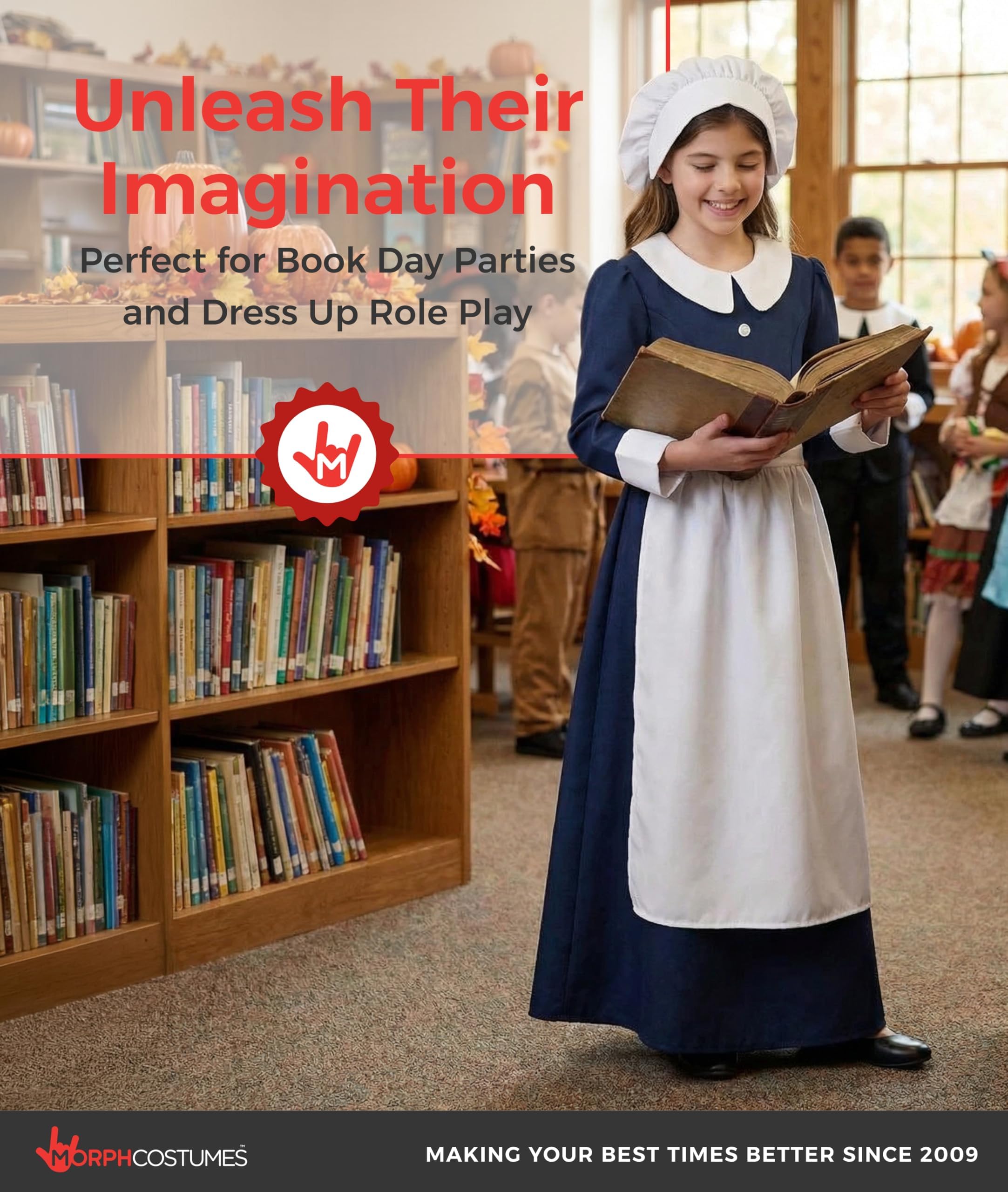 fun shack Florence Nightingale Costume Kids, Florence Nightingale Costume Girls, Civil War Nurse Costume Kids - Image 6