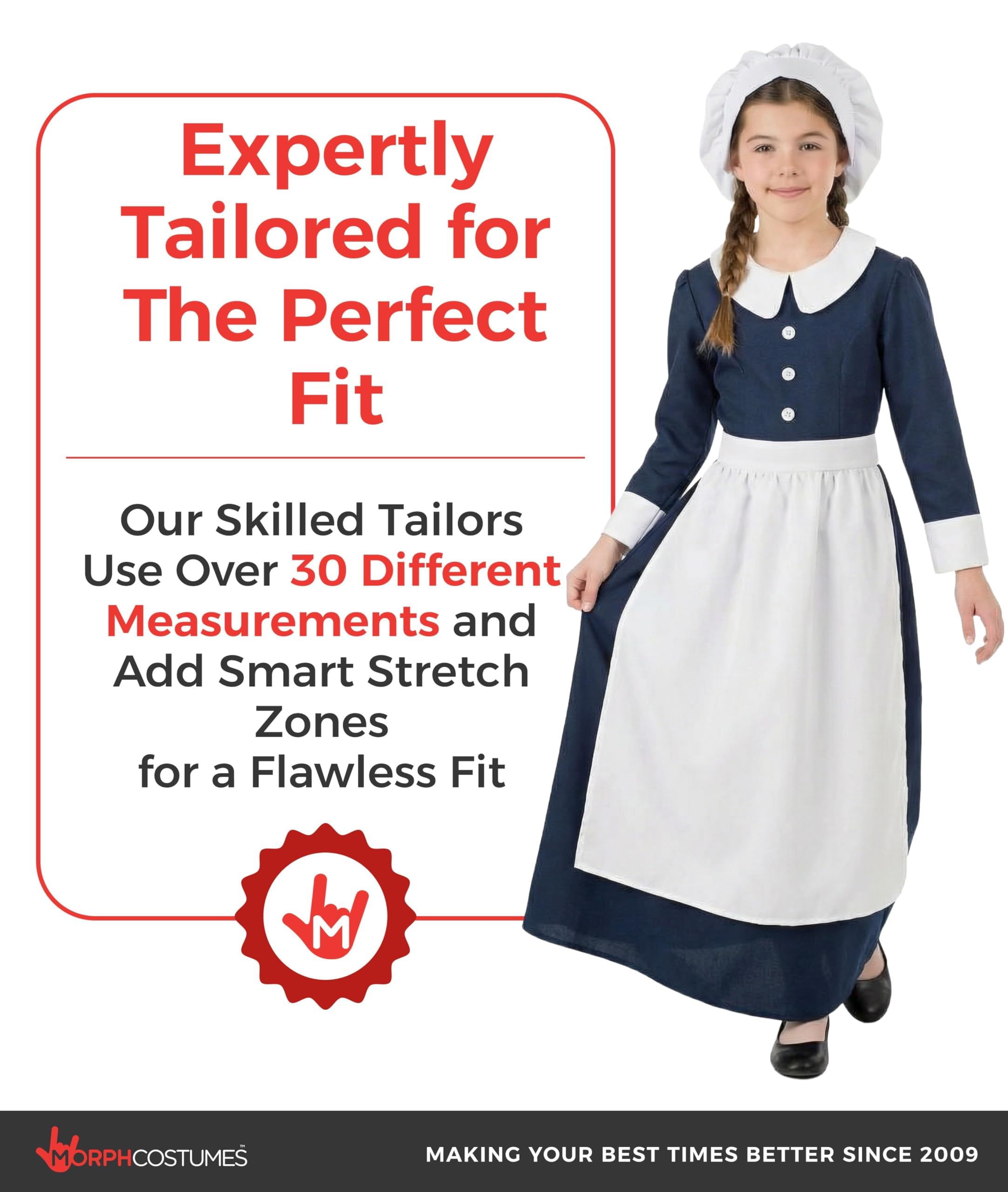 fun shack Florence Nightingale Costume Kids, Florence Nightingale Costume Girls, Civil War Nurse Costume Kids - Image 7