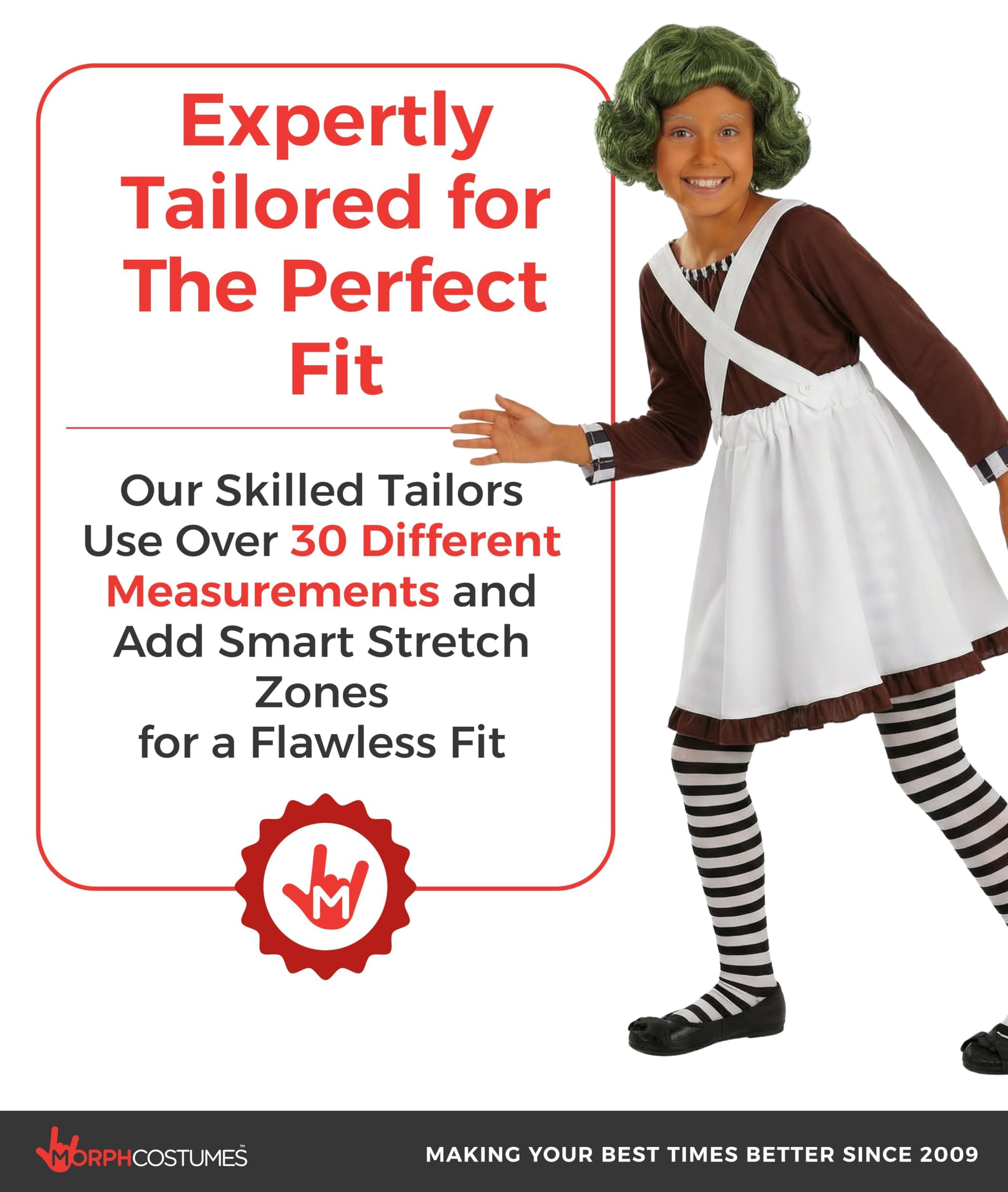 fun shack Girls Chocolate Factory Worker Halloween Costume, Kids Candy Movie Character Outfit for Trick-or-treating, Small - Image 6