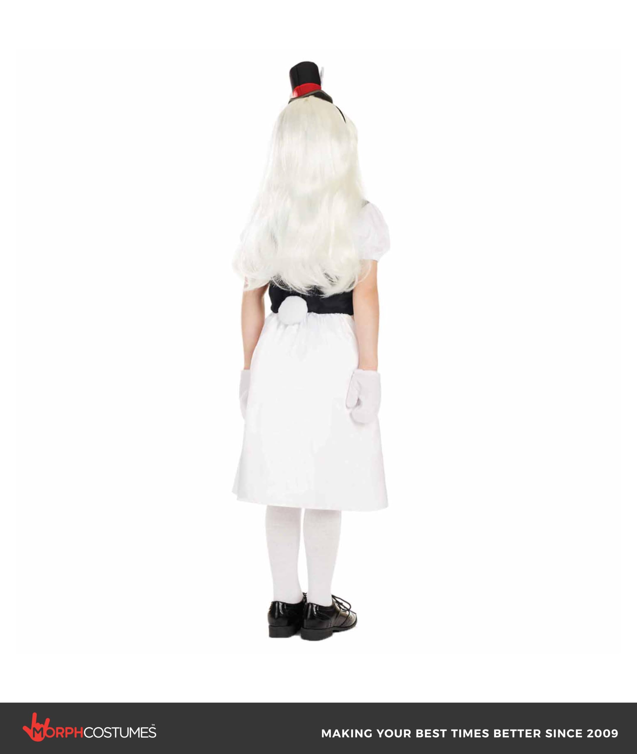 fun shack Girls White Rabbit Costume Childrens Wonderland Animal Dress Outfit - Image 6