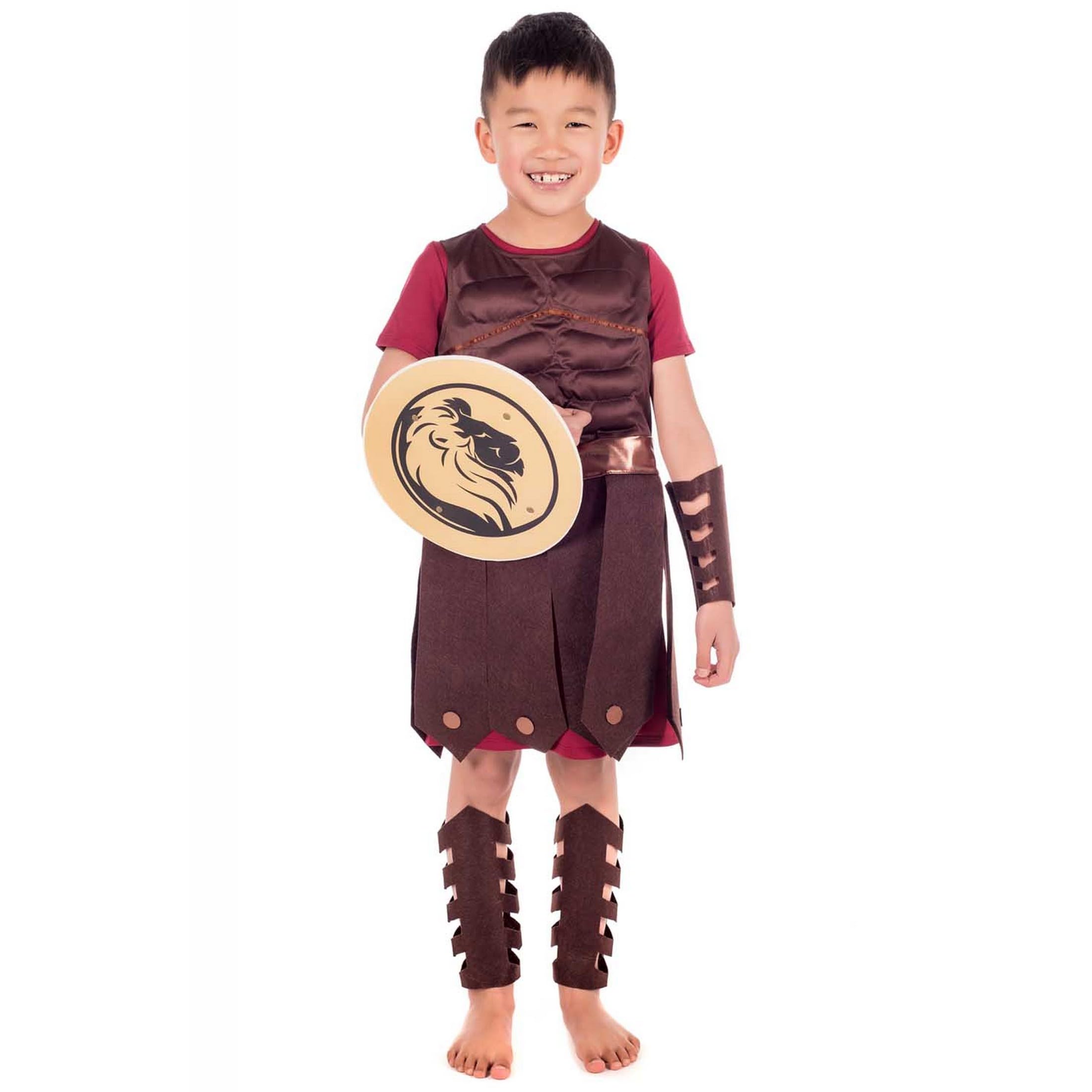 fun shack Gladiator Costume Kids Roman Soldier Boys Halloween Costume - Image 6
