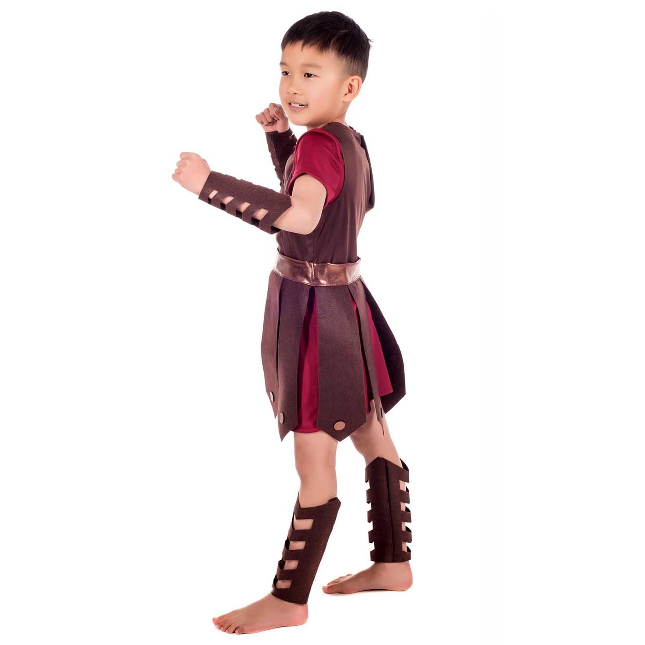 fun shack Gladiator Costume Kids Roman Soldier Boys Halloween Costume - Image 7