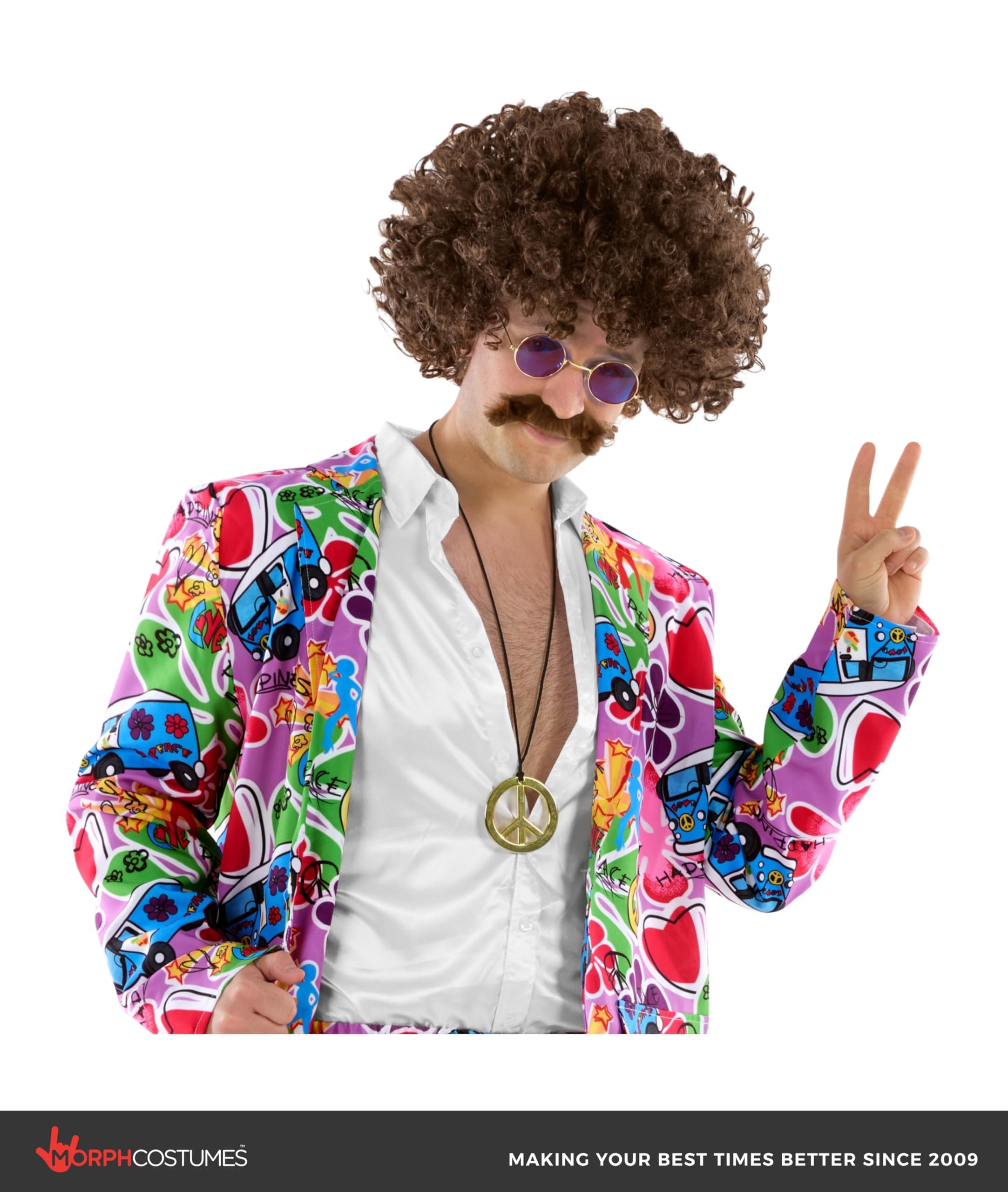 fun shack Groovy Mens Hippie Costume, Retro 60s Suit for Men, Adult Groovy Costumes, Vintage Hippie Outfit - Image 5