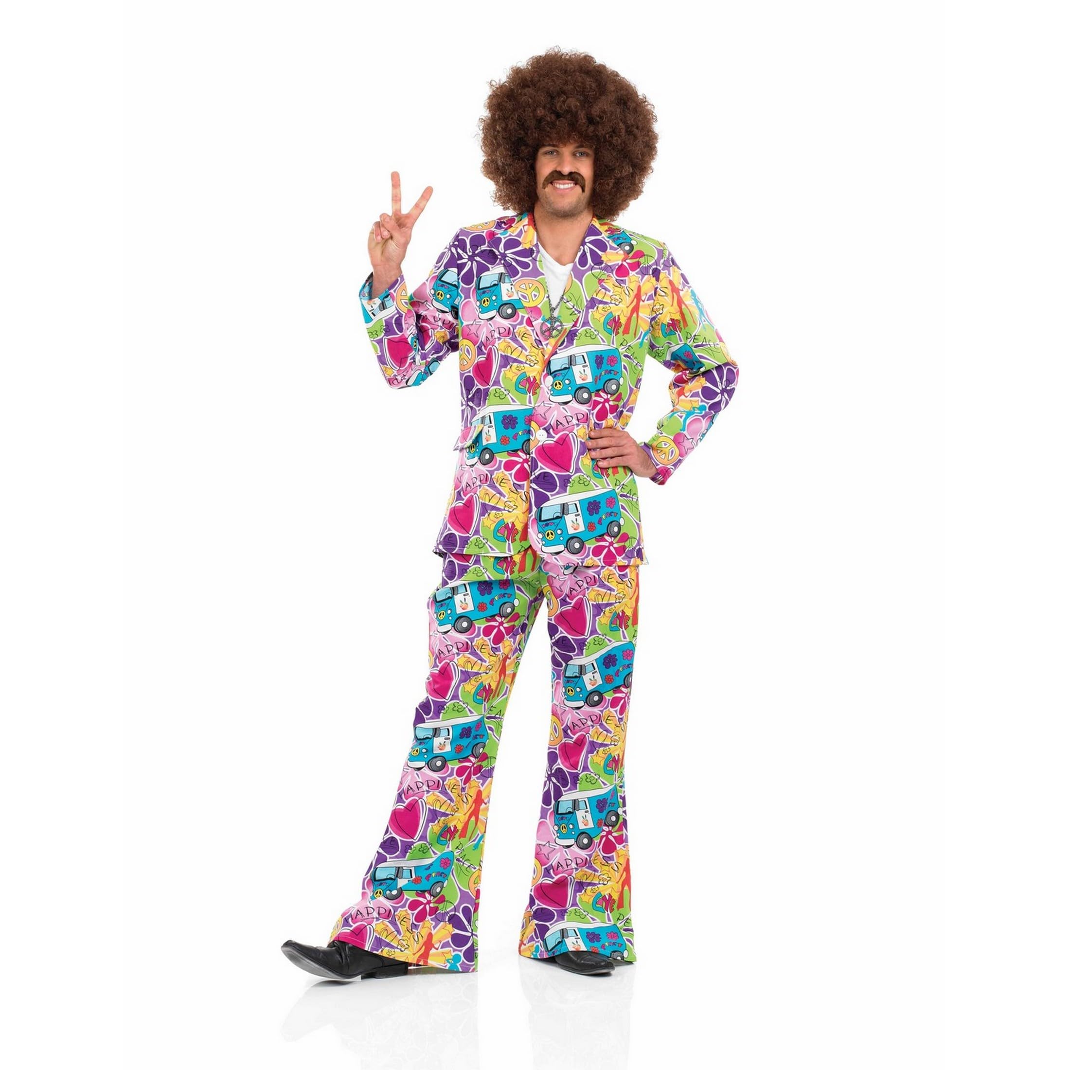 fun shack Groovy Mens Hippie Costume, Retro 60s Suit for Men, Adult Groovy Costumes, Vintage Hippie Outfit - Image 7