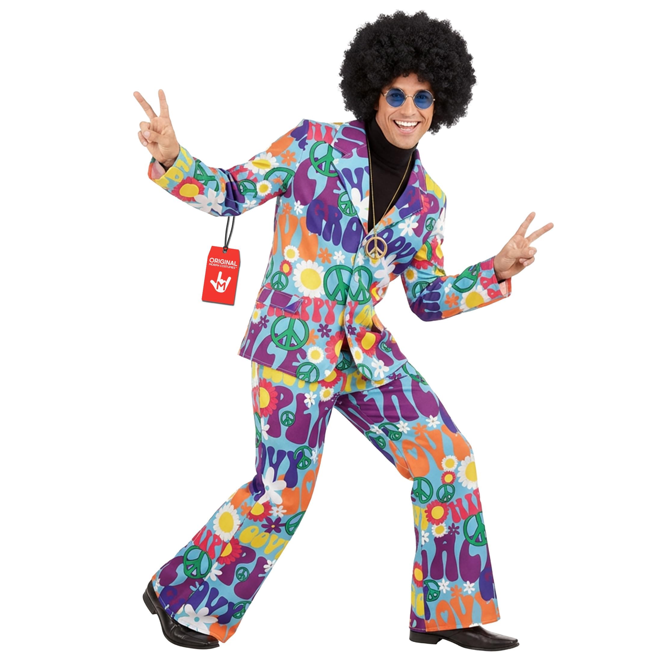 fun shack Groovy Mens Hippie Costume, Retro Mens Hippie Costumes for Adults, Groovy Costumes for Men, 60s Suit Men - Image 3