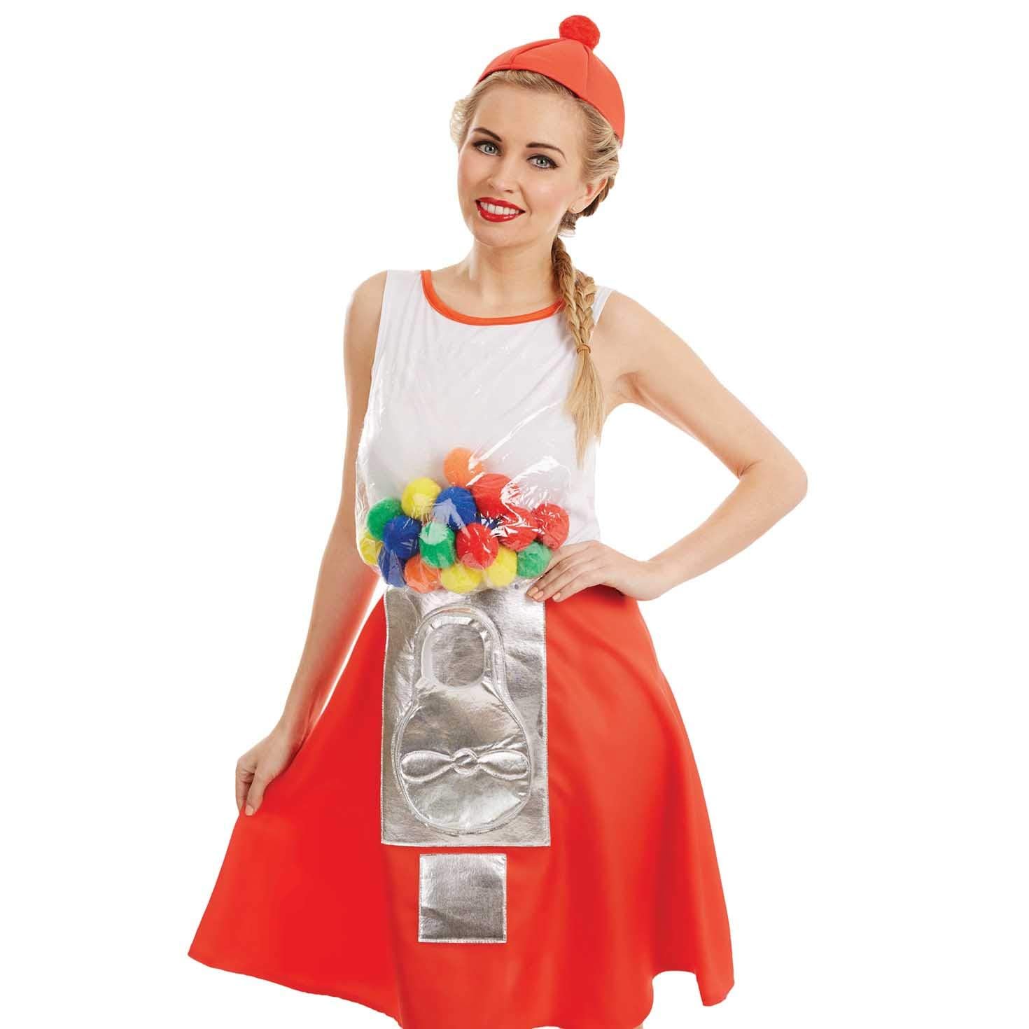 fun shack Gumball Machine Costume for Women, Adult Gumball Costume, Colorful Gumball Outfit for Parties and Events - Image 2