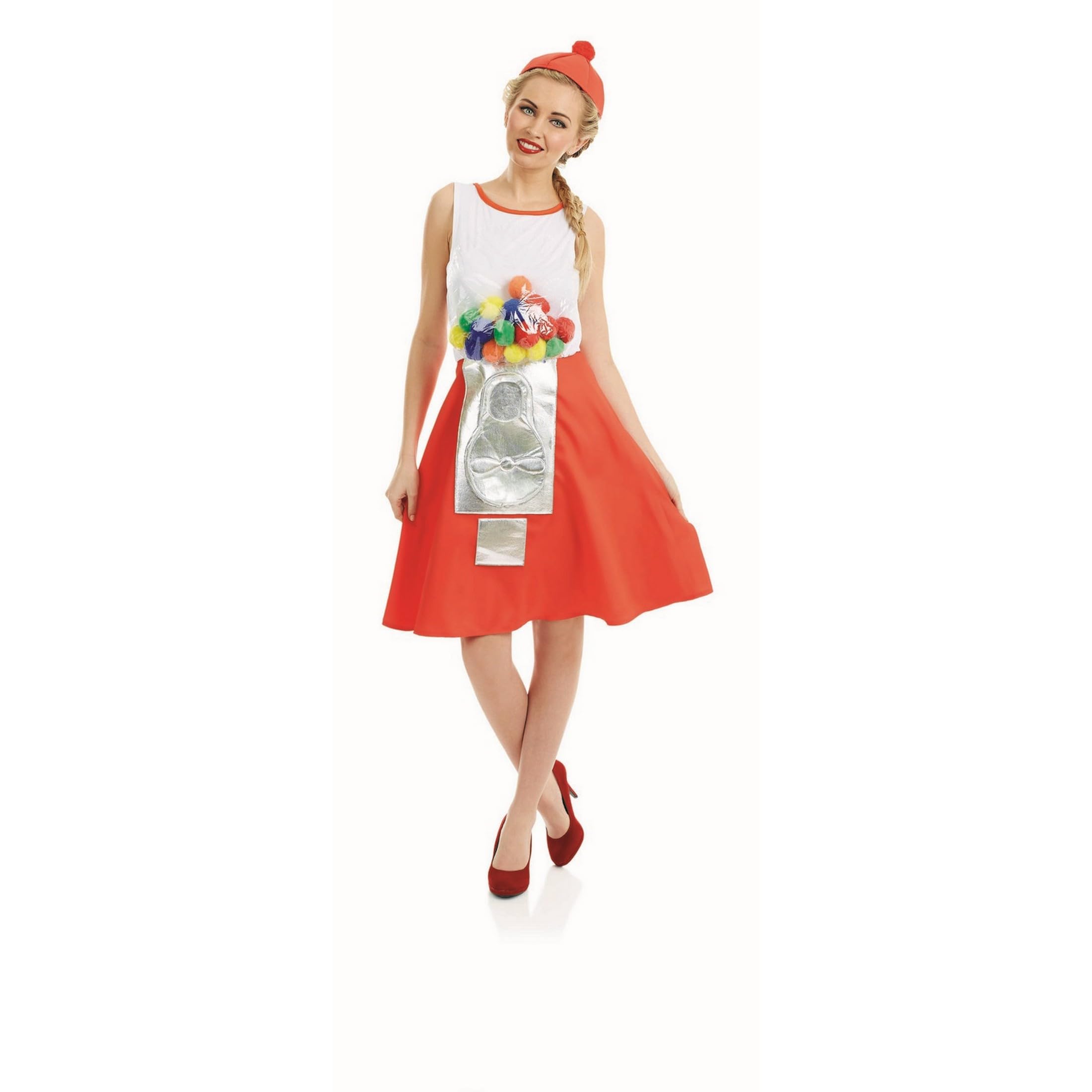 fun shack Gumball Machine Costume for Women, Adult Gumball Costume, Colorful Gumball Outfit for Parties and Events - Image 4