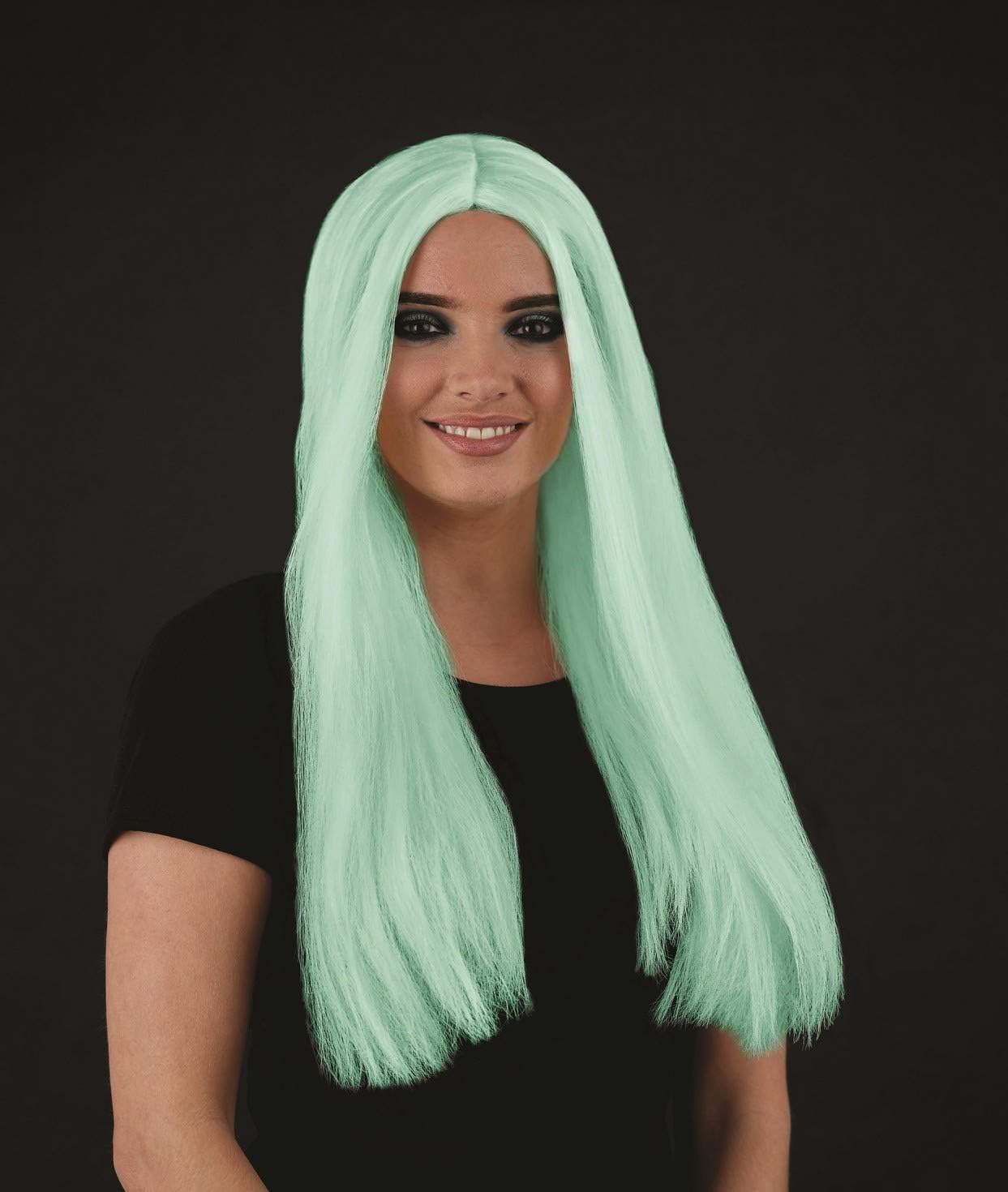 fun shack Halloween Wigs For Women Glow In The Dark Hair UV Rave Witch Glow Cosplay Wig For Adults - Image 2