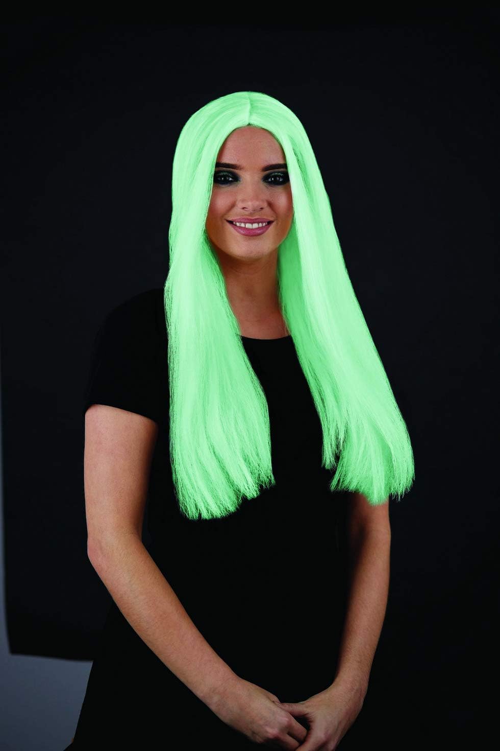 fun shack Halloween Wigs For Women Glow In The Dark Hair UV Rave Witch Glow Cosplay Wig For Adults - Image 3