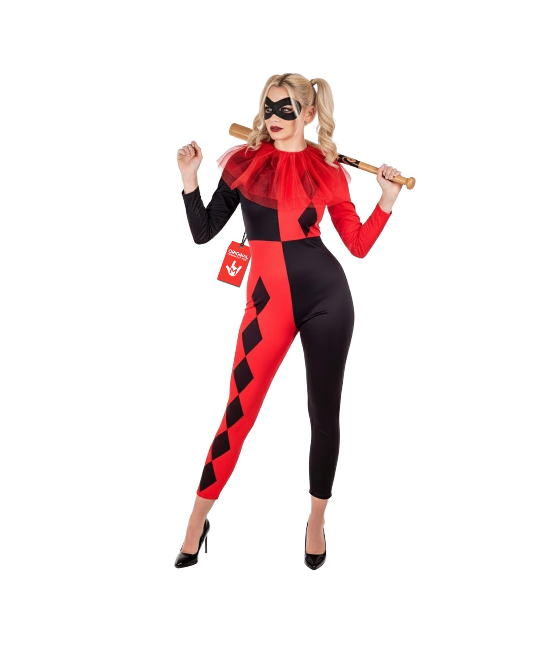 fun shack Harlequin Costume Woman, Jester Costume Womens, Clown Costumes Women, Halloween Costumes for Women
