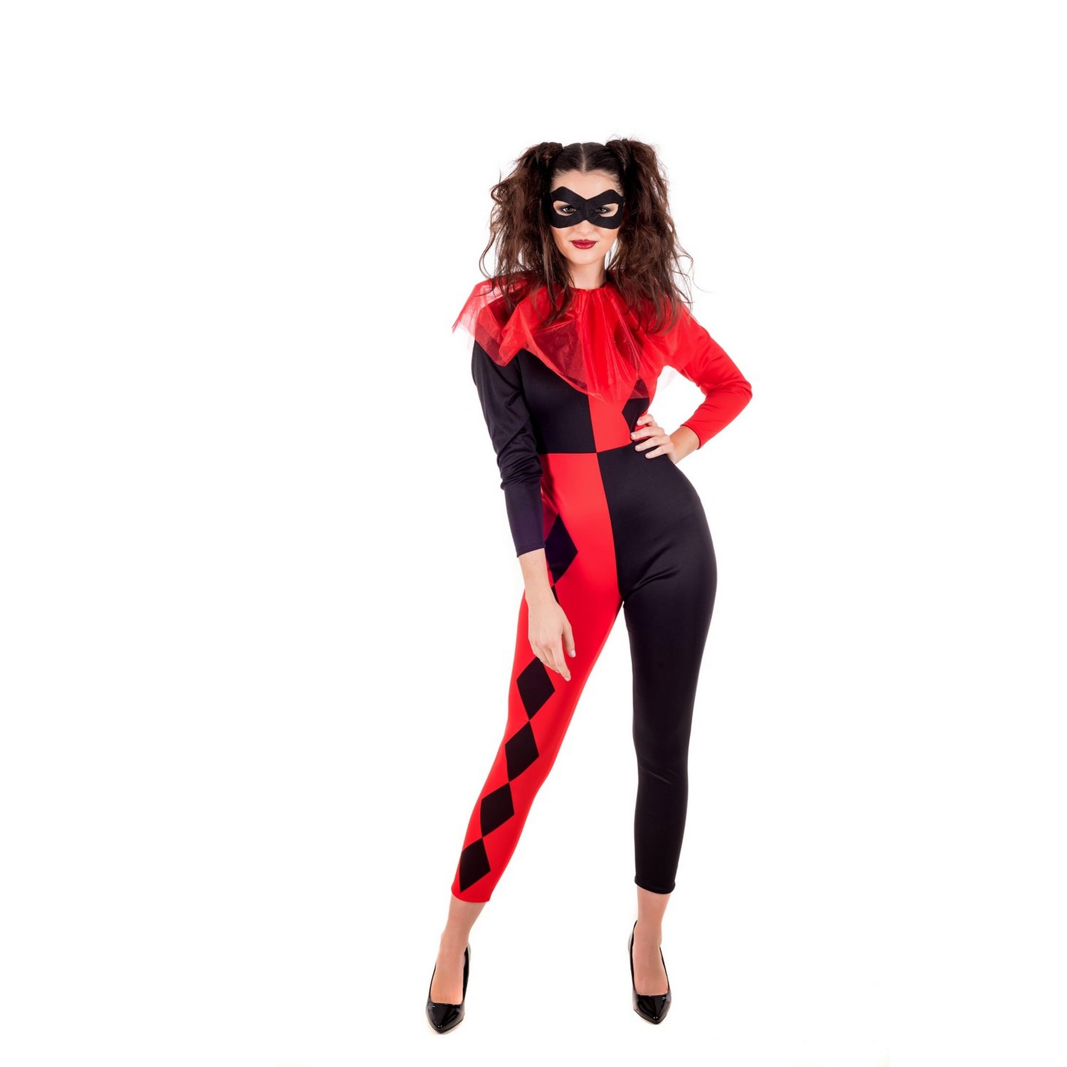 fun shack Harlequin Costume Woman, Jester Costume Womens, Clown Costumes Women, Halloween Costumes for Women - Image 6