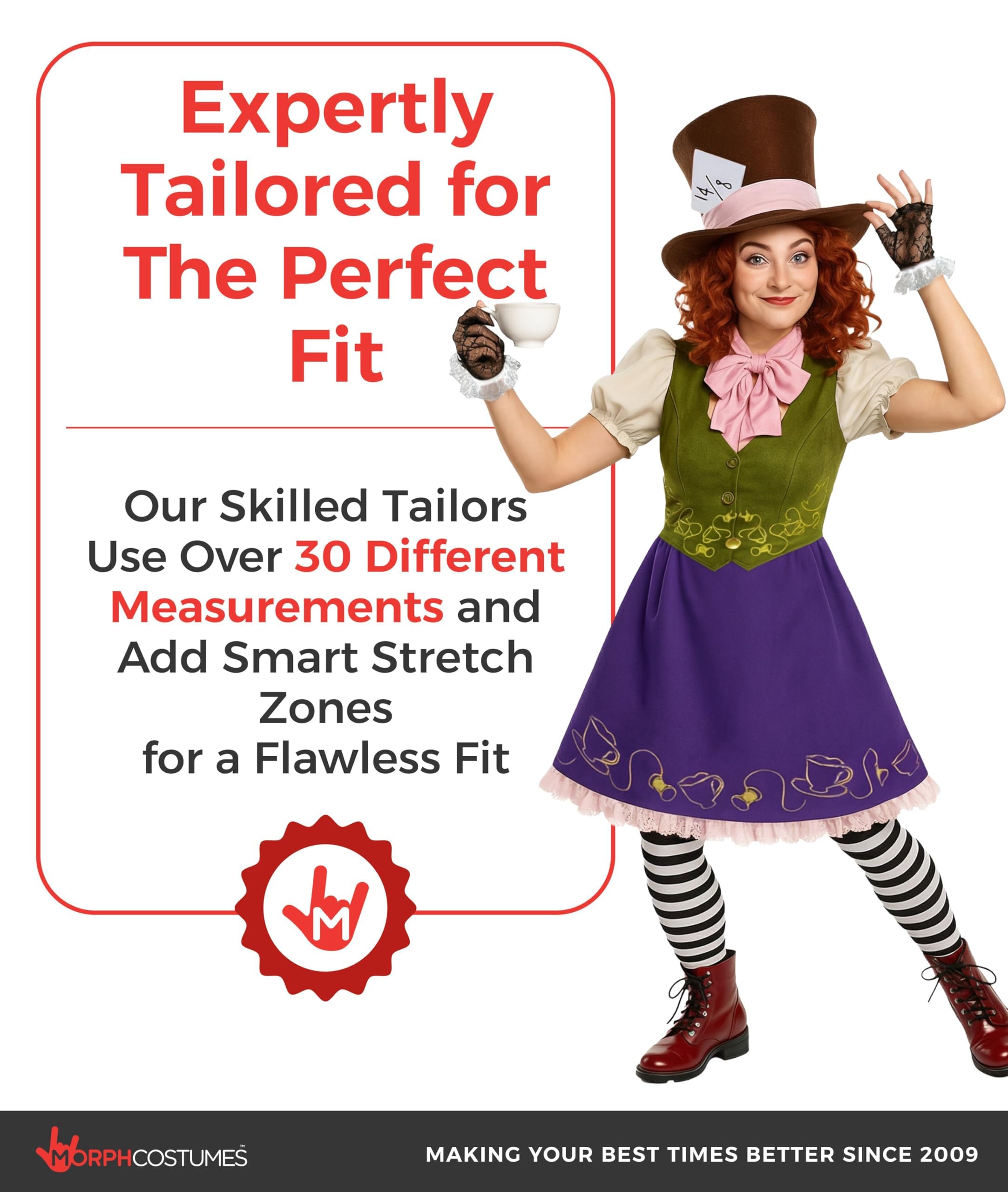 fun shack Hatter Costume for Women, Halloween Teacher Book Character Costume for Adults, Hatter Costumes for Women - Image 4