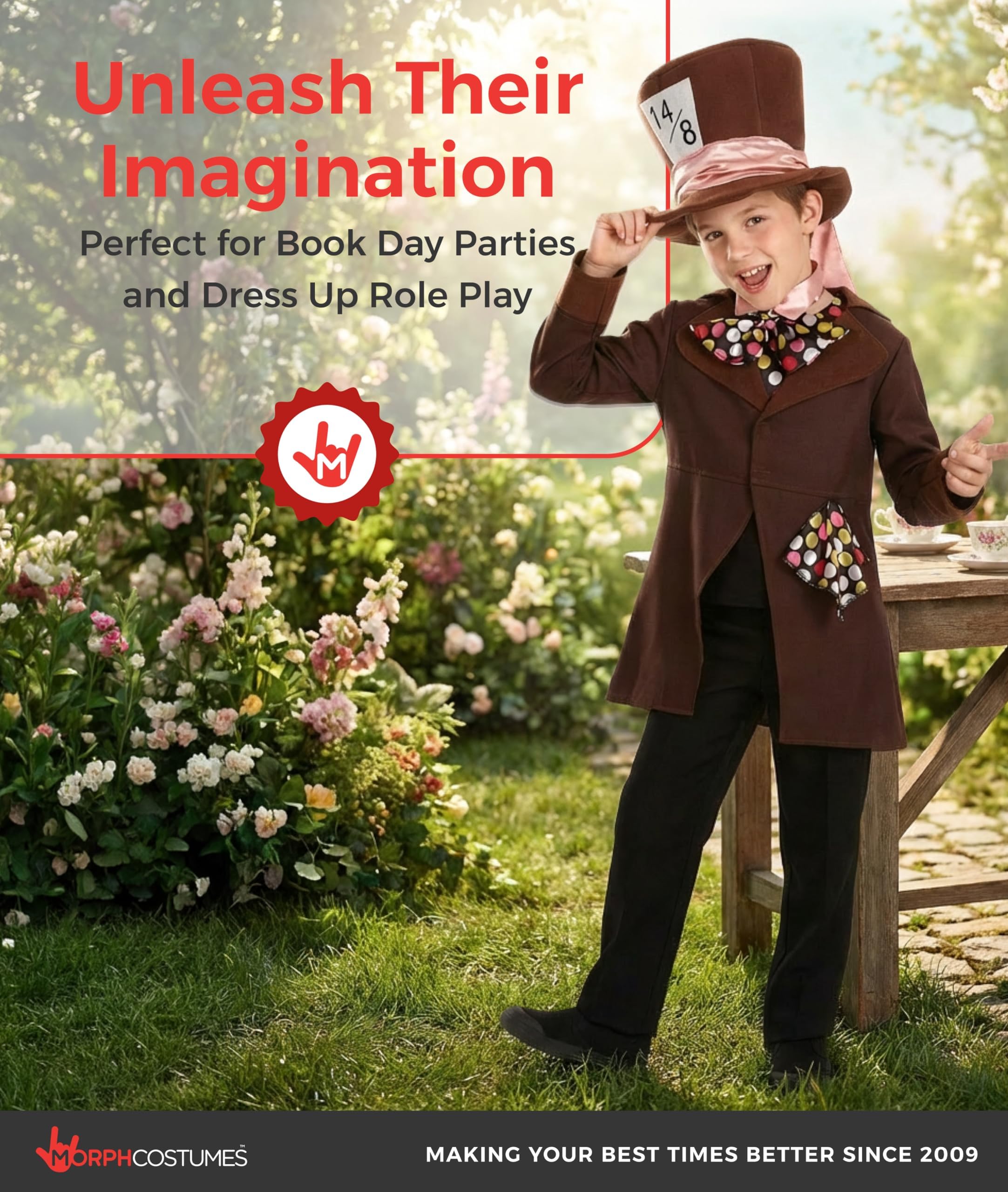 fun shack Hatter Costume Kids, Hatter Costume, Book Character Costumes For Kids Boys, Small - Image 6