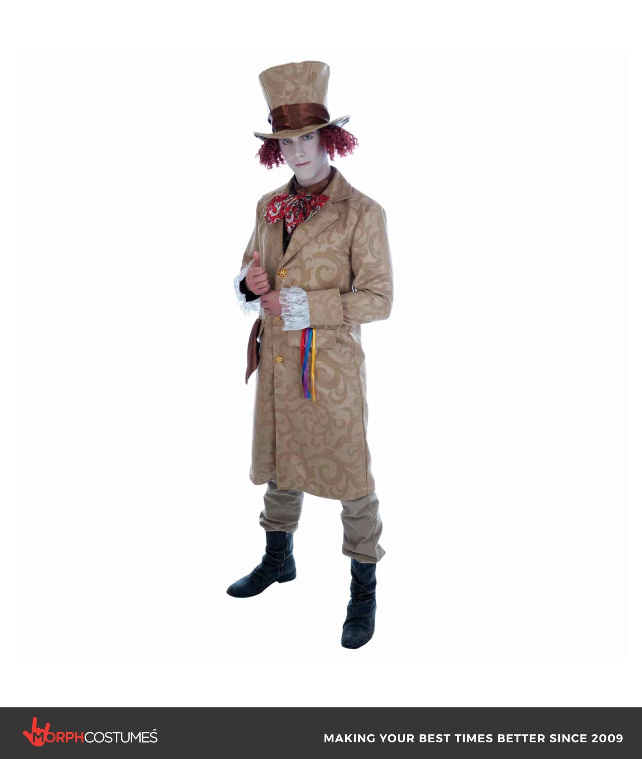 fun shack Hatter Costume Men, Wonderland Hatter Halloween Outfit, Book Character Costume For Adults - Image 4