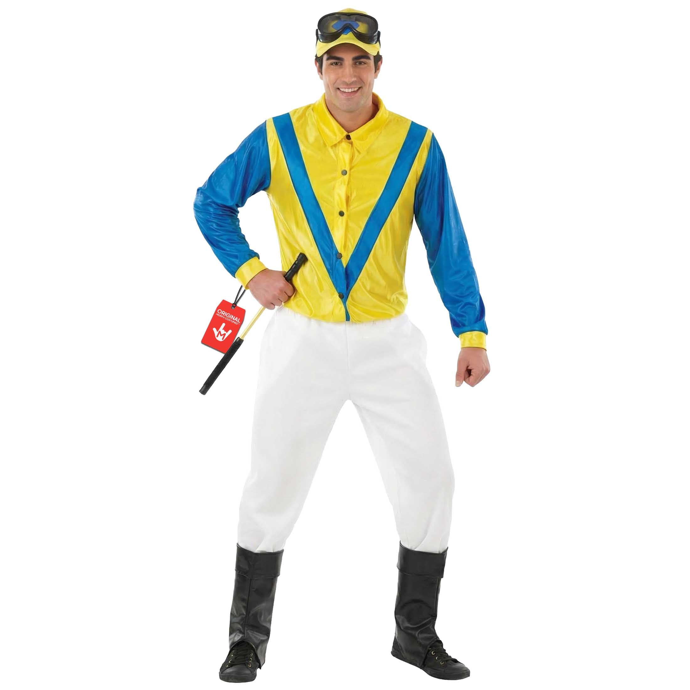 fun shack Horse Jockey Costume for Men, Adult Jockey Halloween Outfit, Equestrian Theme Dress-Up, Race Day Attire