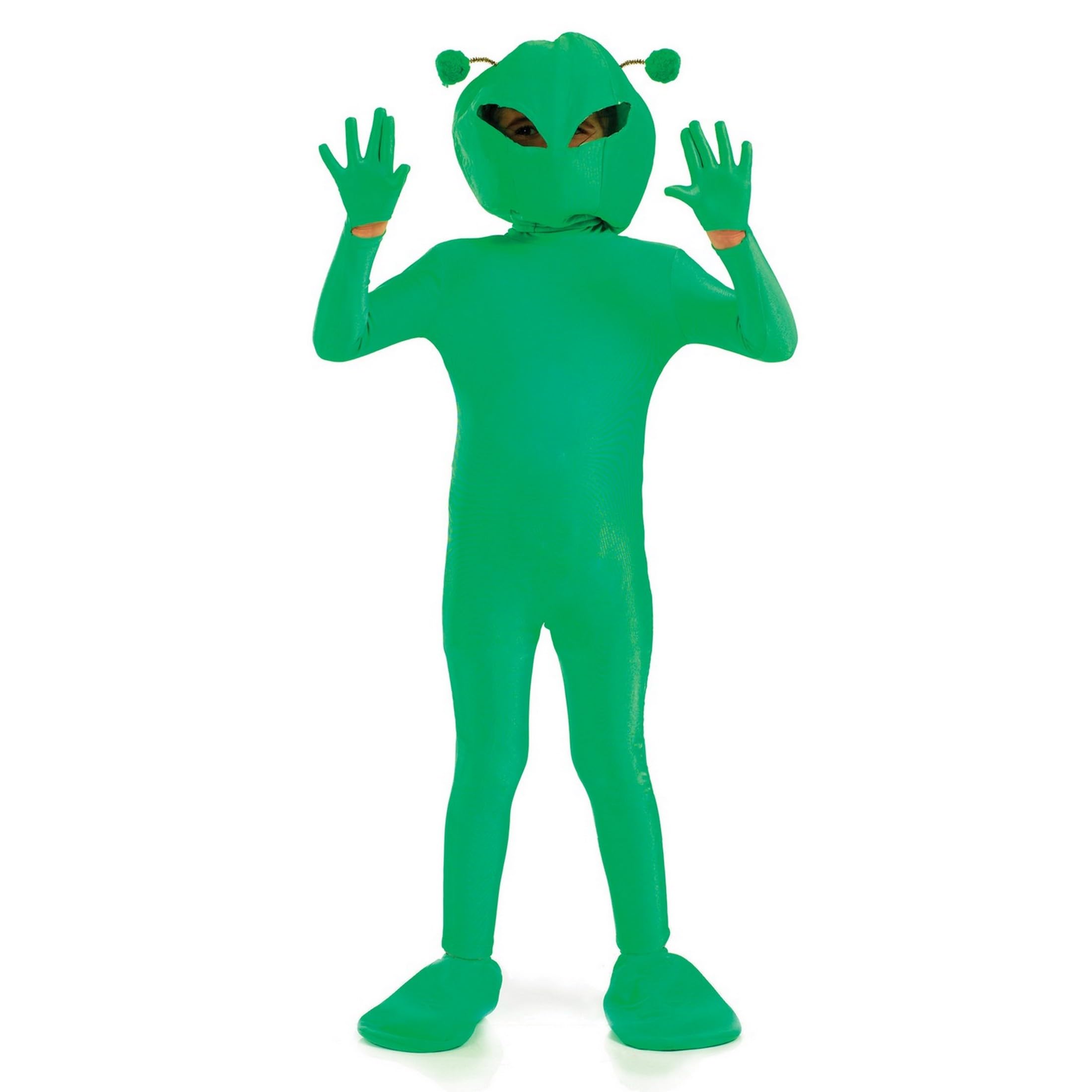 fun shack Kids Alien Costume, Green Alien Outfit for Boys and Girls, Halloween Dress-Up for Kids, Small - Image 4