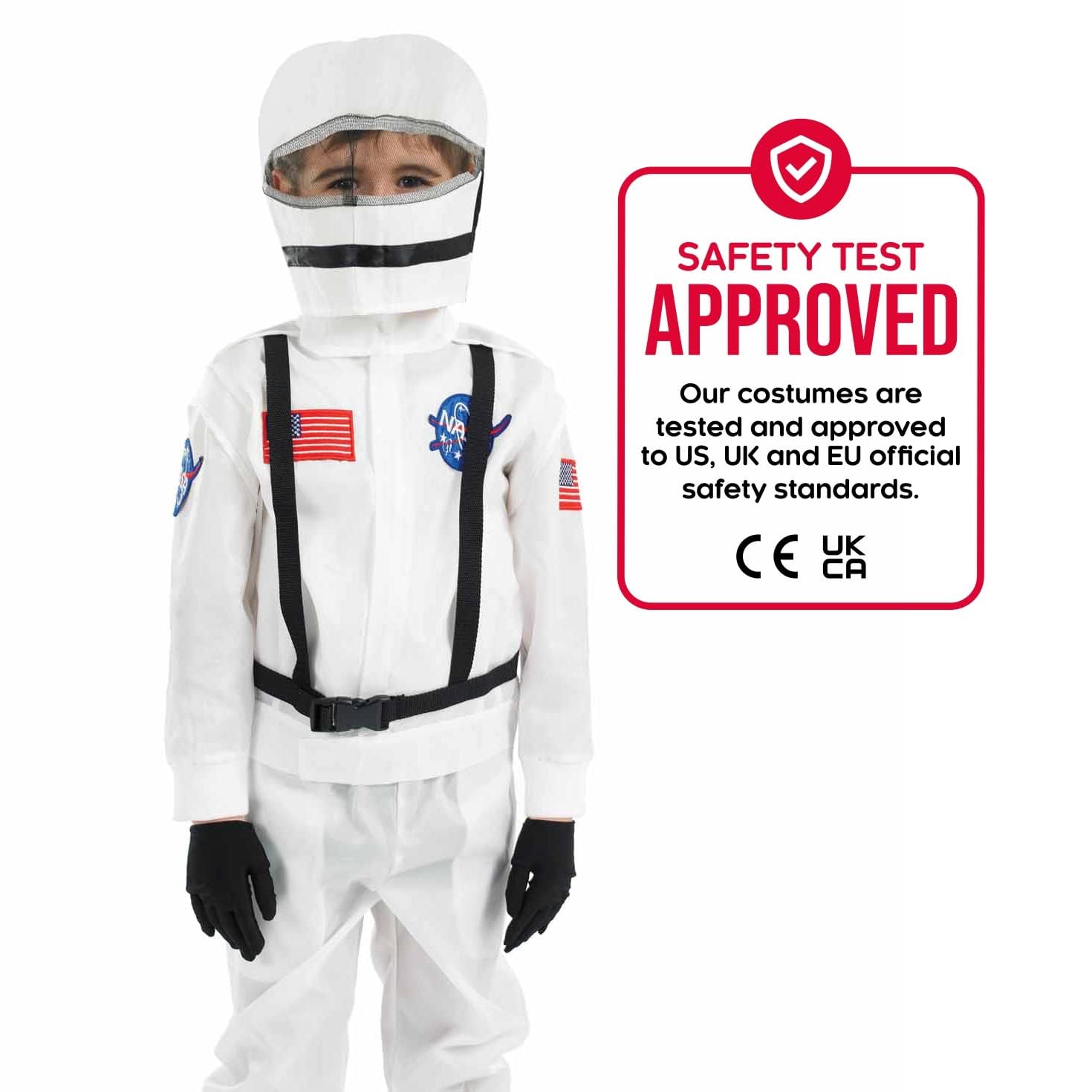 fun shack Kids Astronaut Costume With Helmet, NASA Space Outfit For Boys And Girls, Ideal For Dress Up And Parties - Image 3