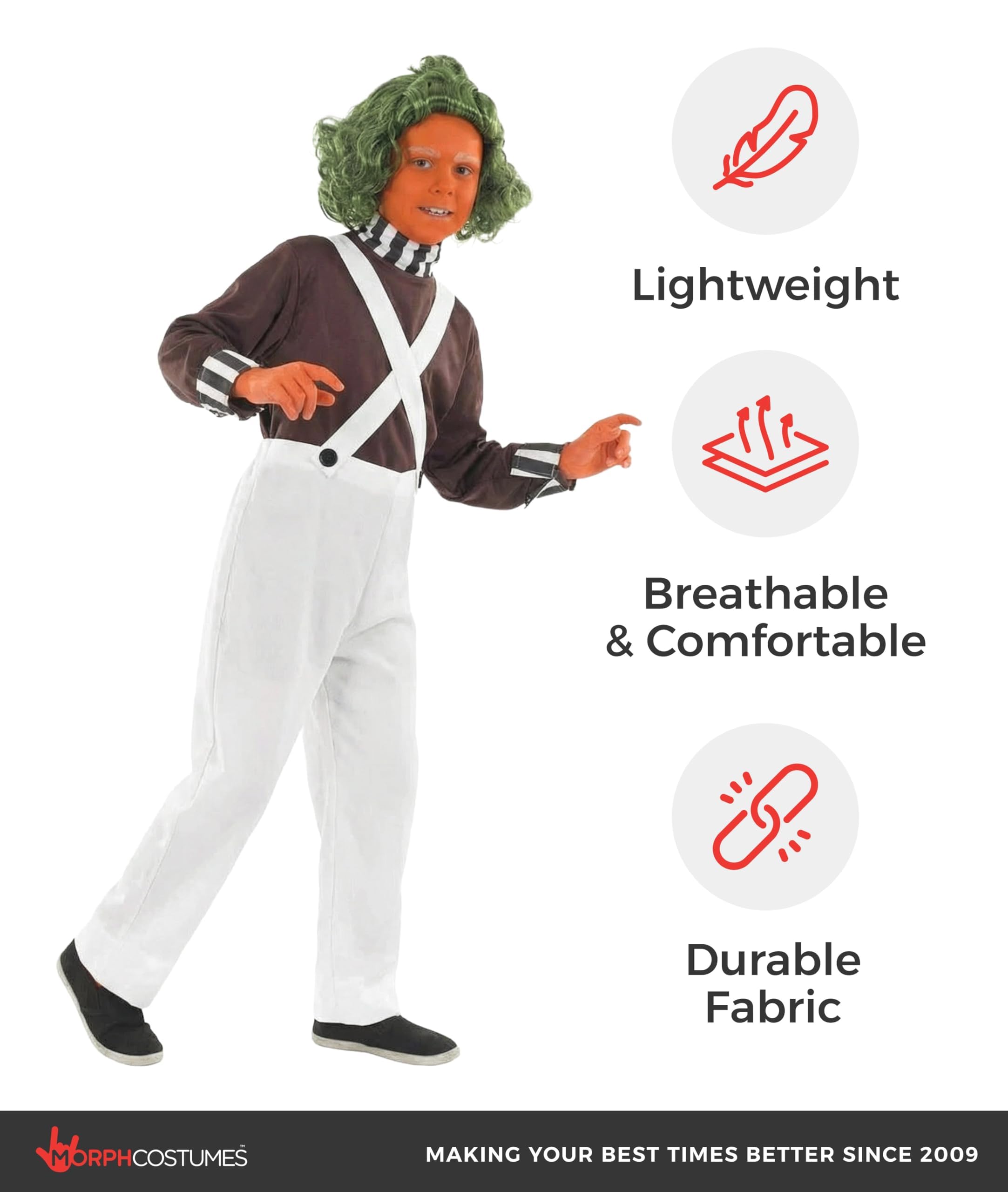 fun shack Kids Chocolate Factory Worker Costume, Movie Character Chocolate Factory Outfit, Book Characters Costumes for Kids - Image 3