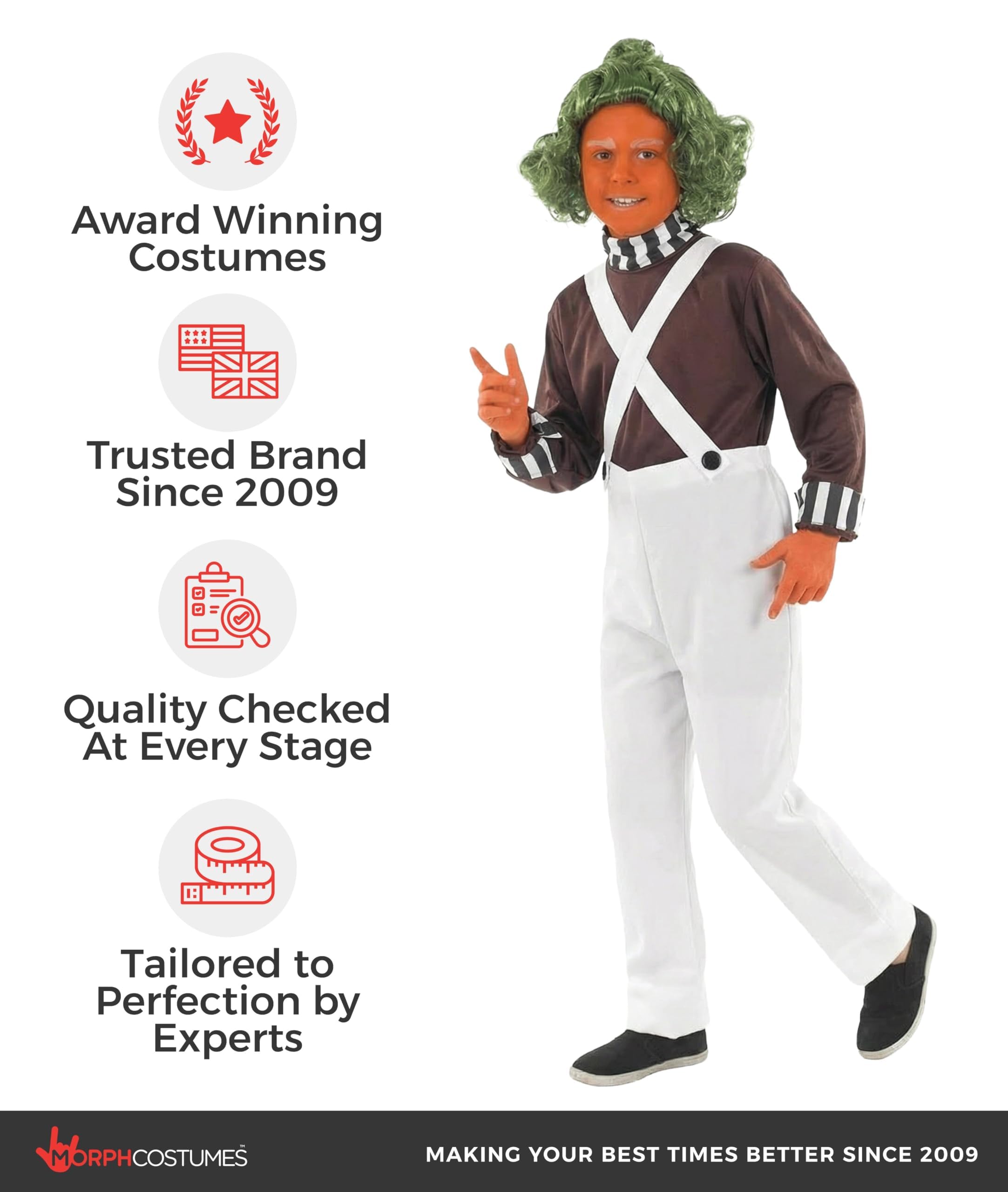 fun shack Kids Chocolate Factory Worker Costume, Movie Character Chocolate Factory Outfit, Book Characters Costumes for Kids - Image 4