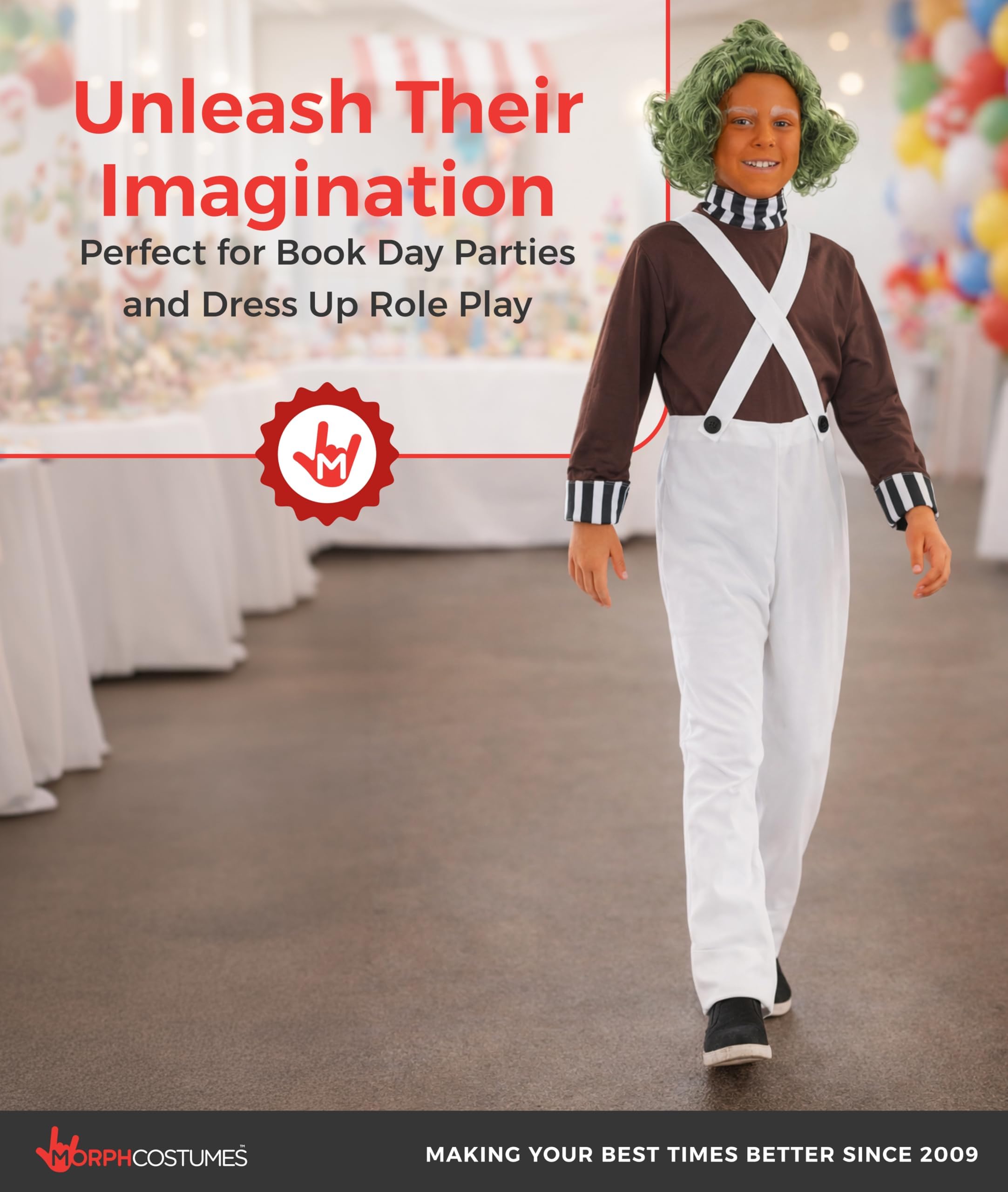 fun shack Kids Chocolate Factory Worker Costume, Movie Character Chocolate Factory Outfit, Book Characters Costumes for Kids - Image 5