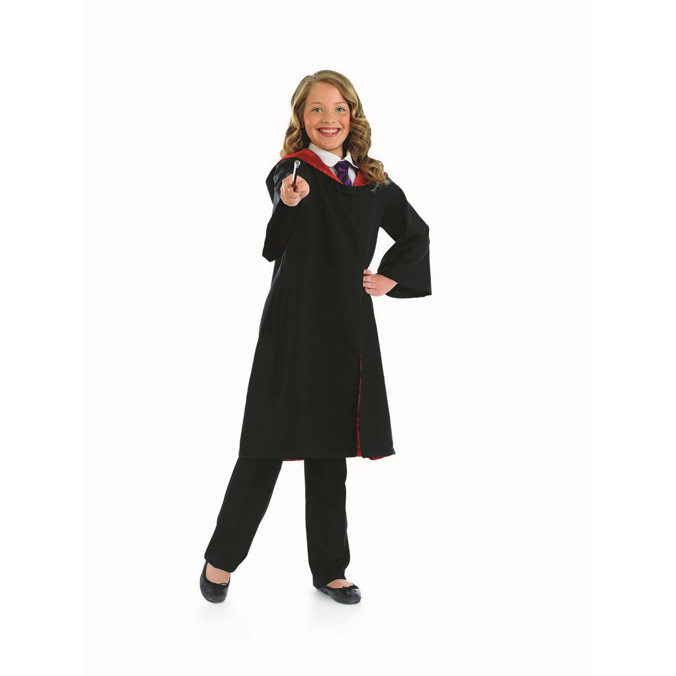 fun shack Kids Wizard Costume, Black Wizard Robe Kids with Wand, Boys Wizards Robe, Wizards Outfit Kid - Image 8