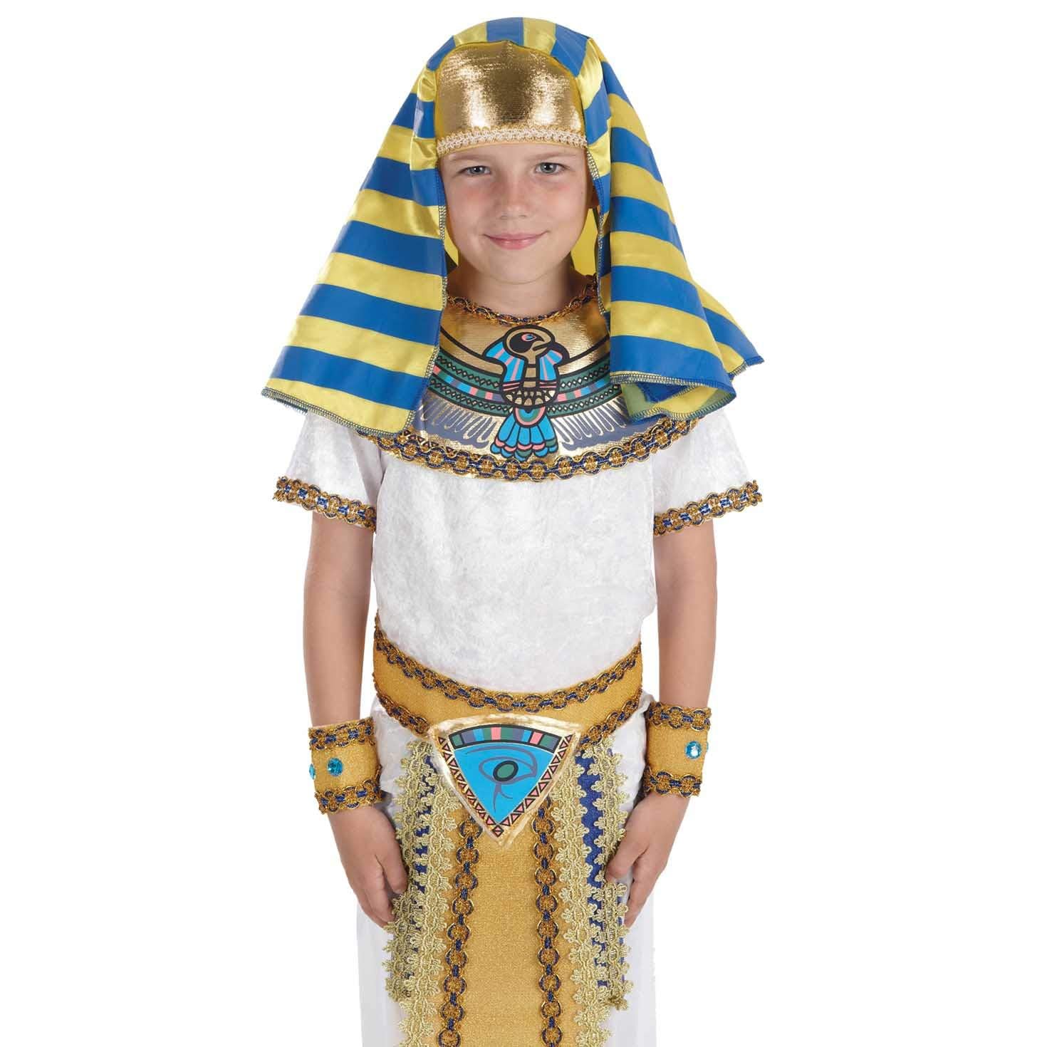 fun shack King Tut Costume Kids, Egyptian Costumes for Boys, Pharaoh Costume Boys, Book Characters Costumes for Kids, Medium - Image 2