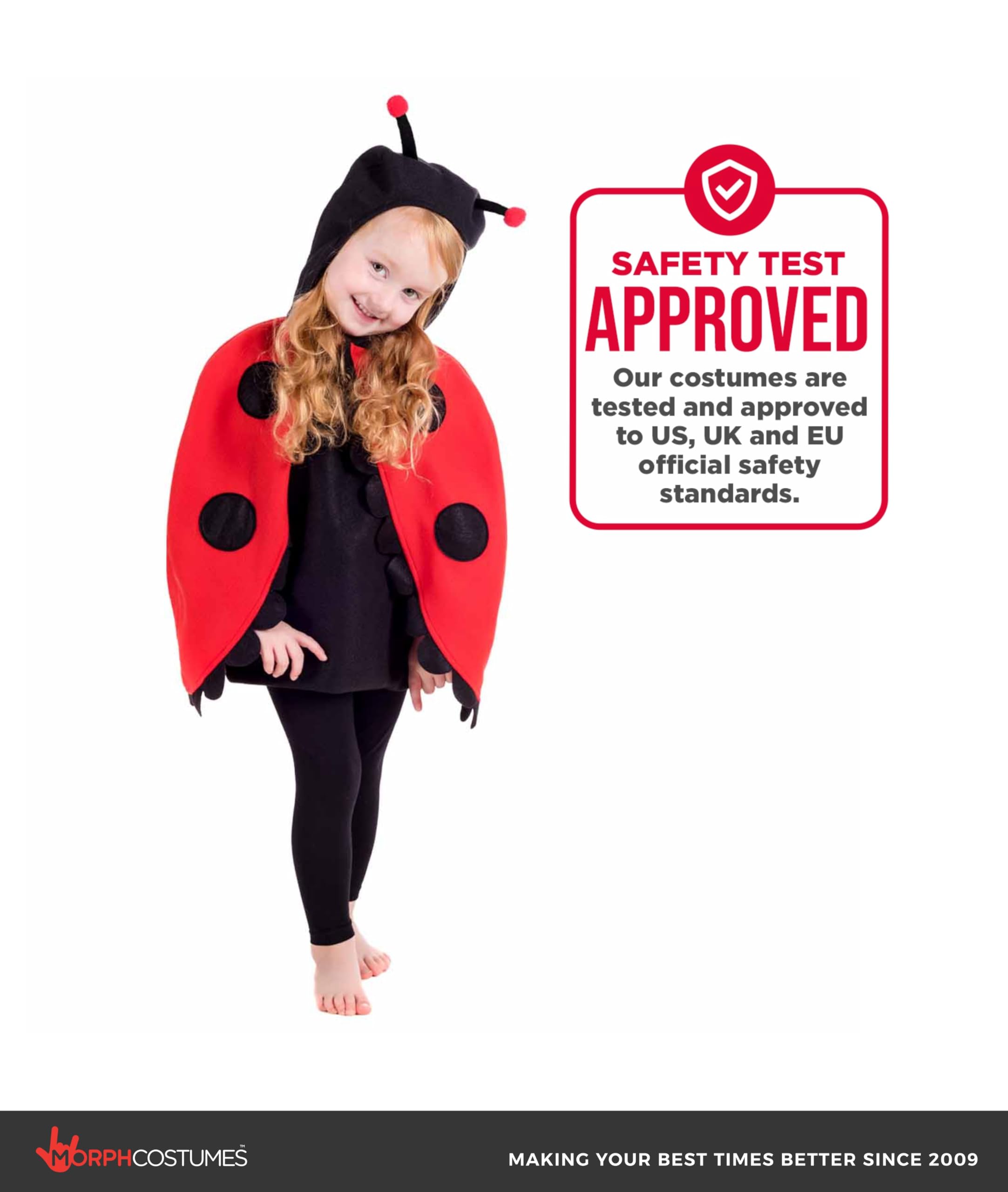 fun shack Ladybug Costume Toddler, Toddler Girl Ladybug Costume, Girls Halloween Costumes, Halloween Costumes for Girls, Toddler 1-2 Years - Image 3