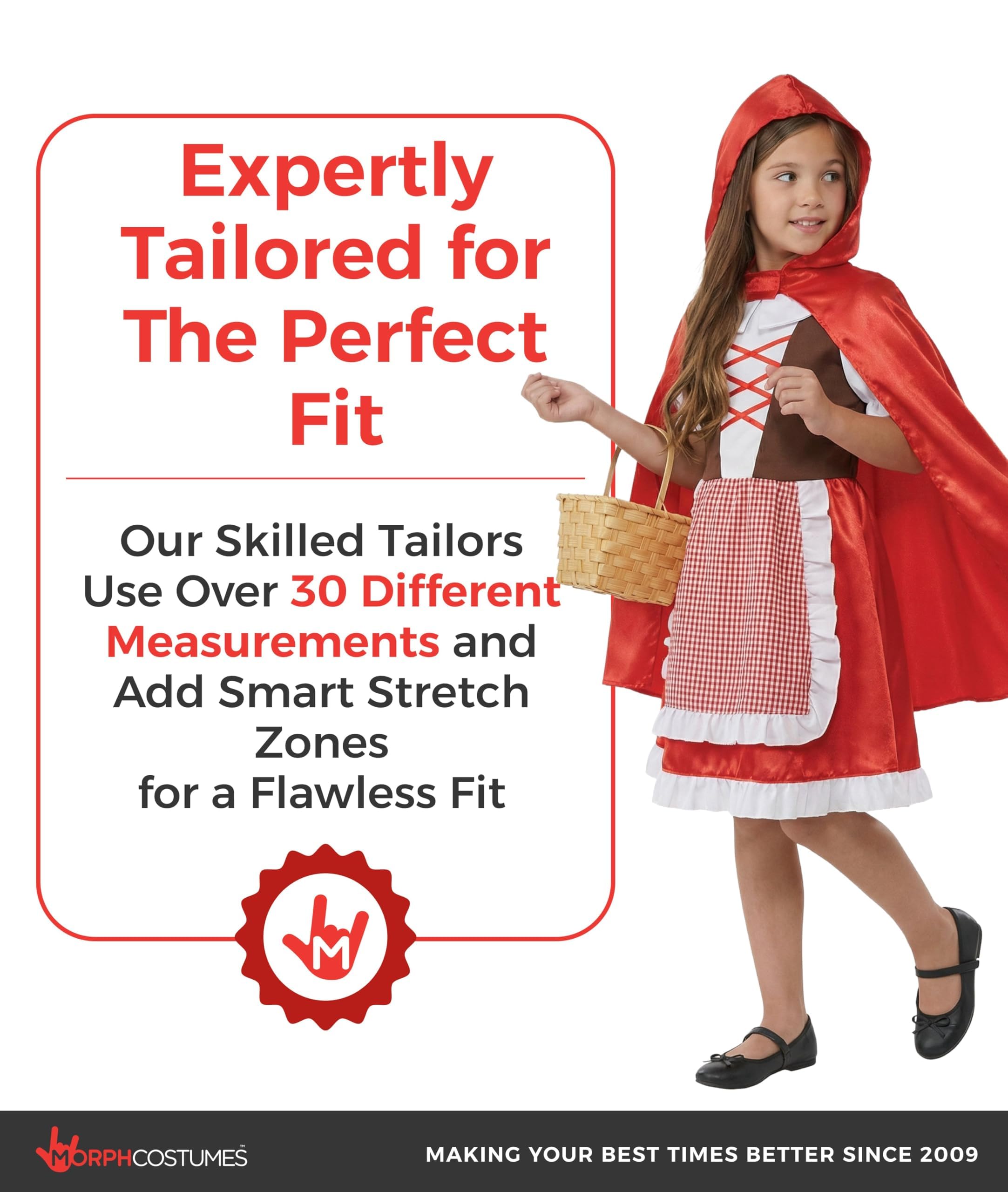 fun shack Little Red Riding Hood Costume Kids, Red Riding Hood Costume for Girls, Book Characters Costumes for Kids, Small - Image 7