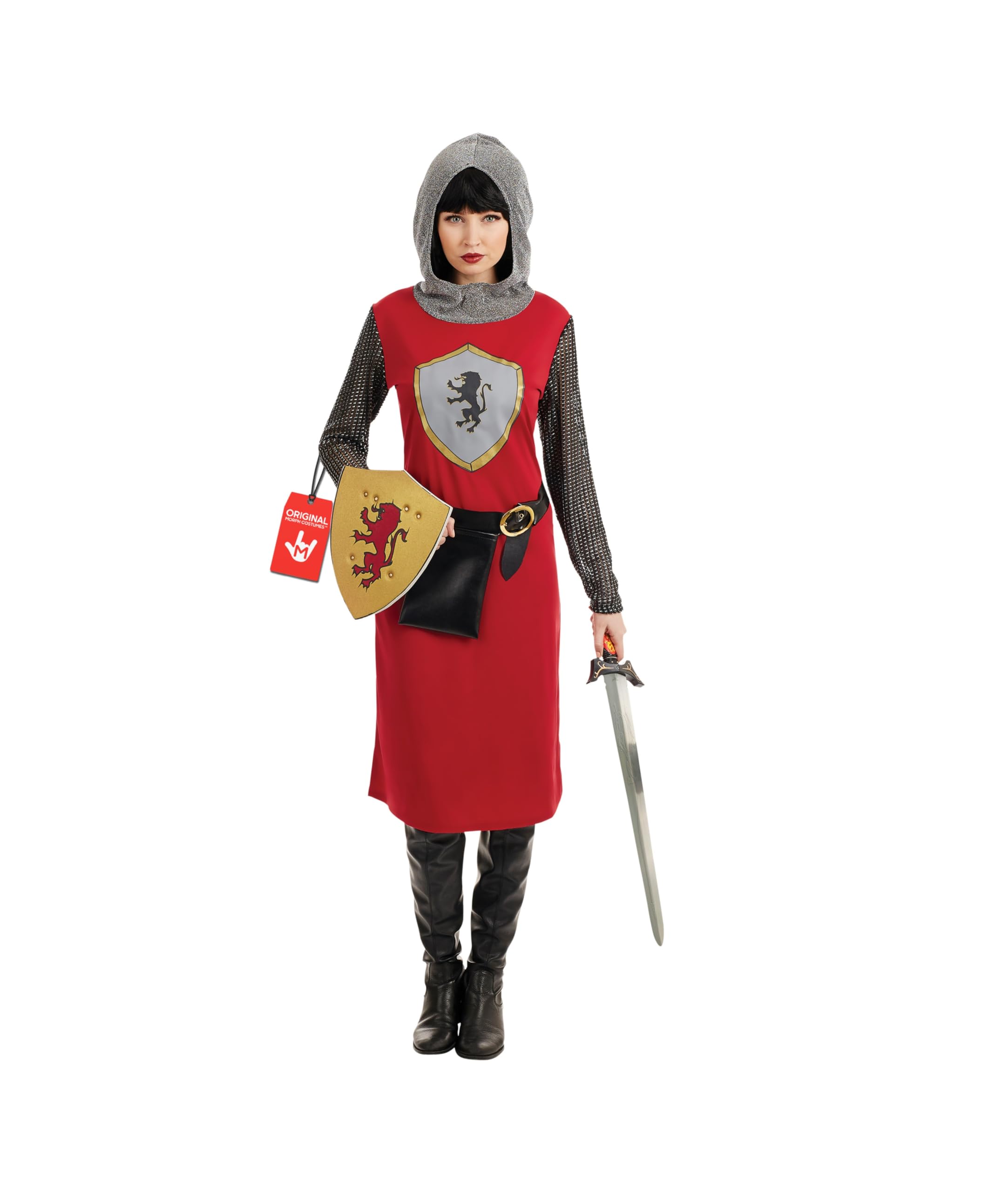 fun shack Medieval Knight Costume Women Joan Of Arc Female Knight Outfit Adult Historical Dress Up Party Wear