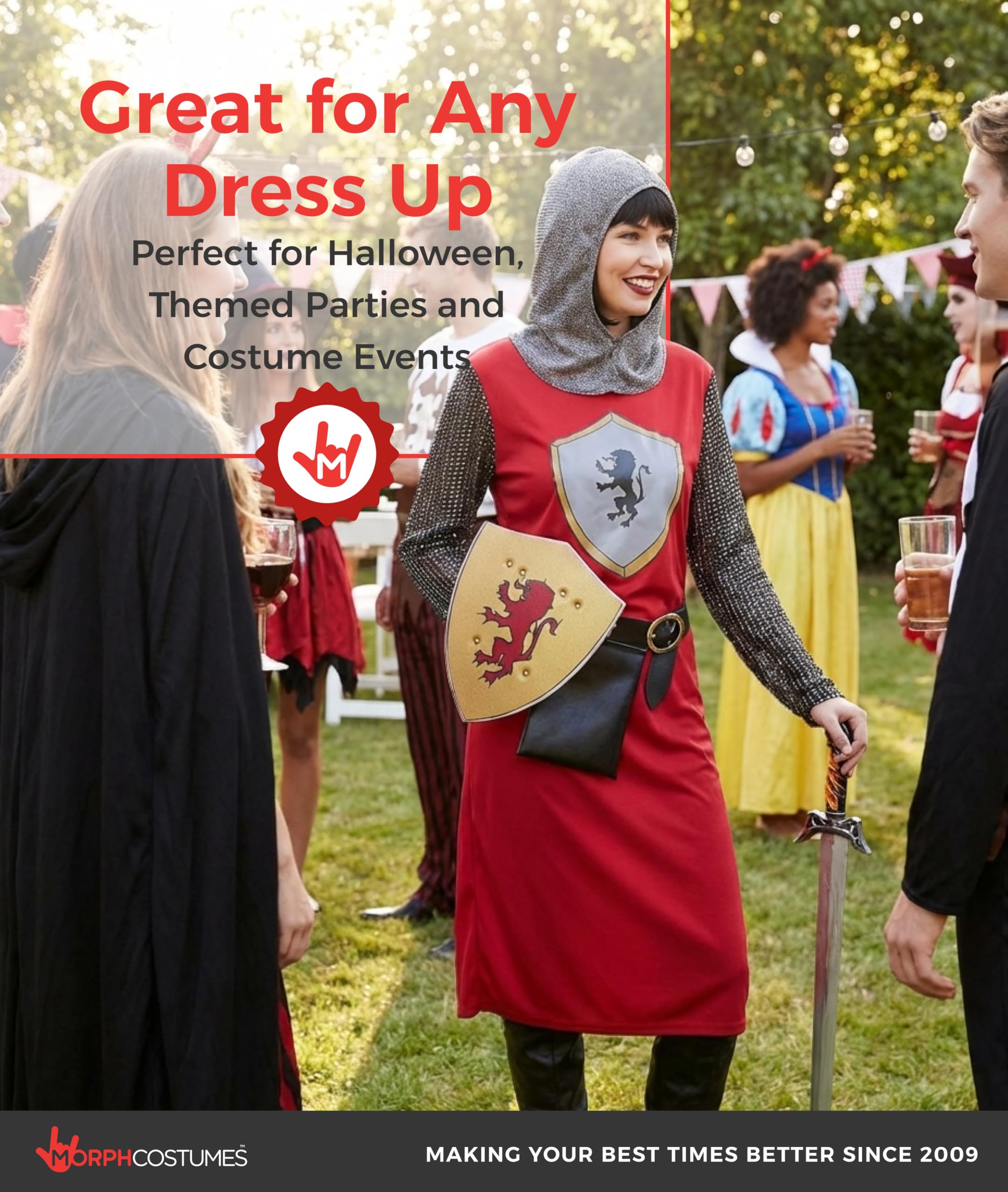 fun shack Medieval Knight Costume Women Joan Of Arc Female Knight Outfit Adult Historical Dress Up Party Wear - Image 6