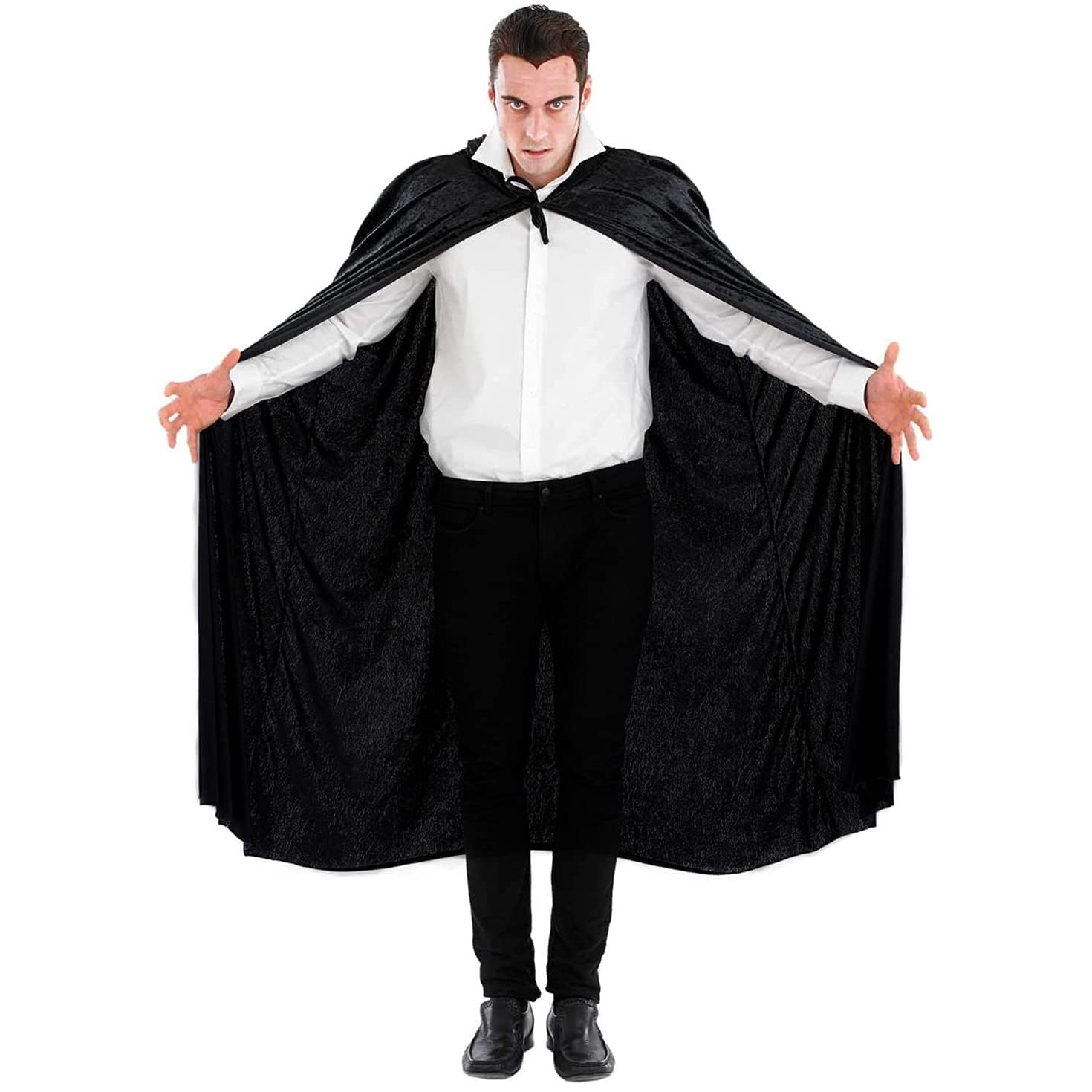 fun shack Men's FN3764, Black Velour Cape, One Size