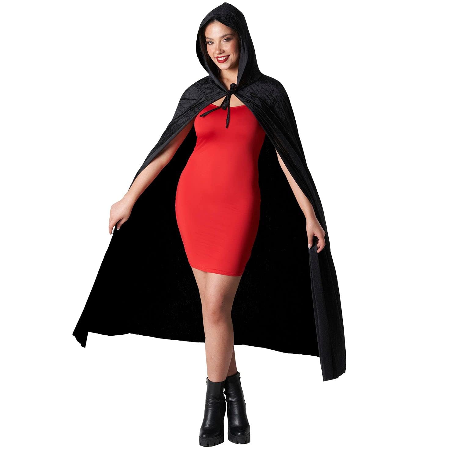 fun shack Men's FN3764, Black Velour Cape, One Size - Image 2